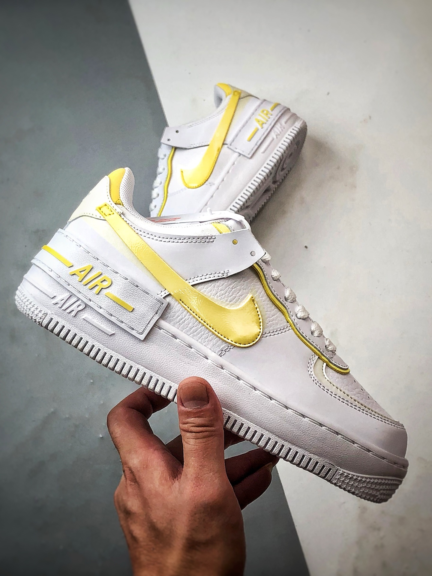 Air Force 1 Shadow 白黄 轻量增高低帮百搭板鞋马卡龙 CI0919-122-莆田鞋,莆田鞋货源,高仿鞋,高仿鞋货源,安福档口,莆田高仿鞋,莆田鞋批发,高仿鞋批发,莆田高仿运动鞋,高仿运动鞋,莆田运动鞋 Air Force 1 Shadow 白黄 轻量增高低帮百搭板鞋马卡龙 CI0919-122