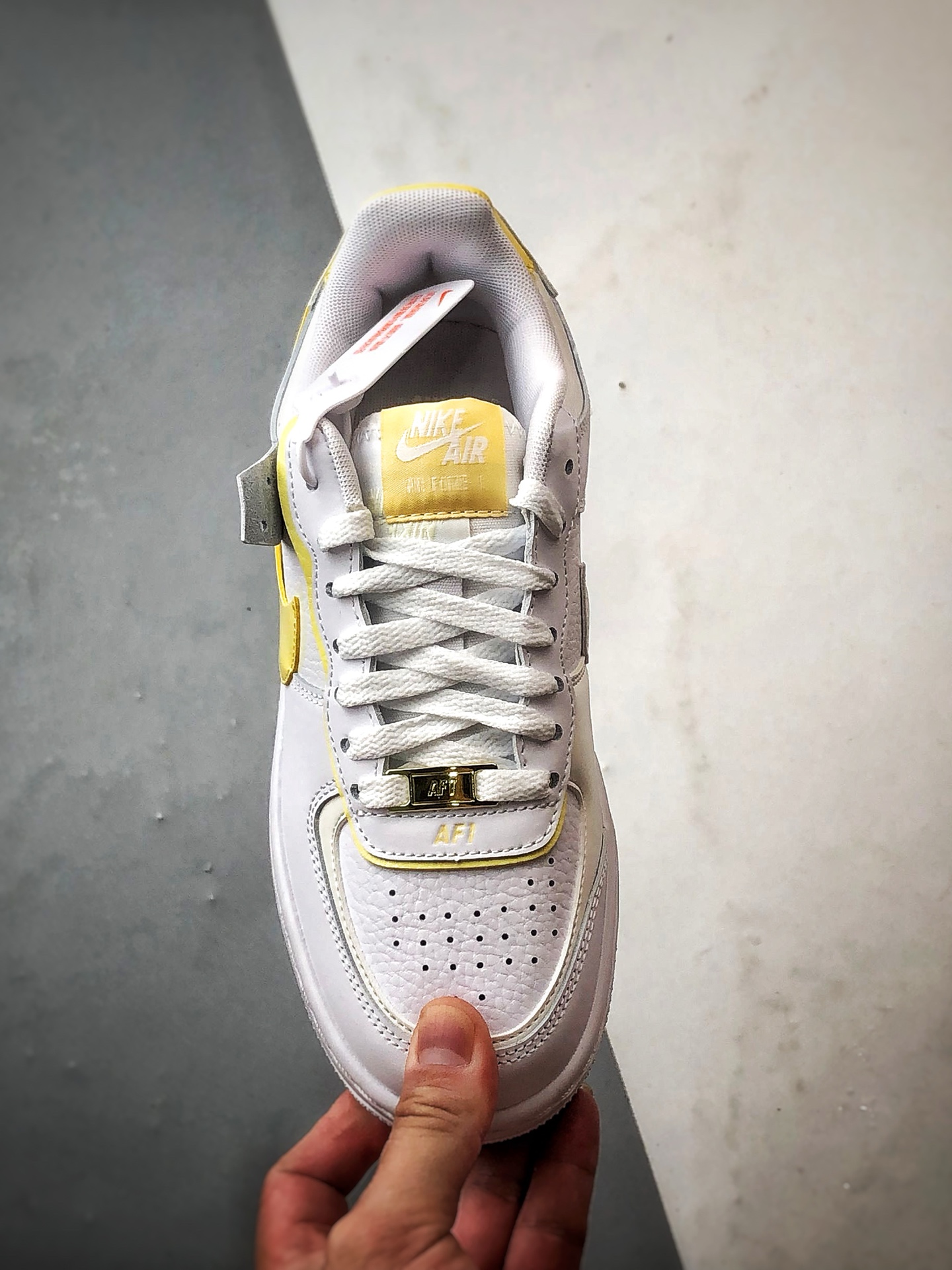 Air Force 1 Shadow 白黄 轻量增高低帮百搭板鞋马卡龙 CI0919-122-莆田鞋,莆田鞋货源,高仿鞋,高仿鞋货源,安福档口,莆田高仿鞋,莆田鞋批发,高仿鞋批发,莆田高仿运动鞋,高仿运动鞋,莆田运动鞋 Air Force 1 Shadow 白黄 轻量增高低帮百搭板鞋马卡龙 CI0919-122