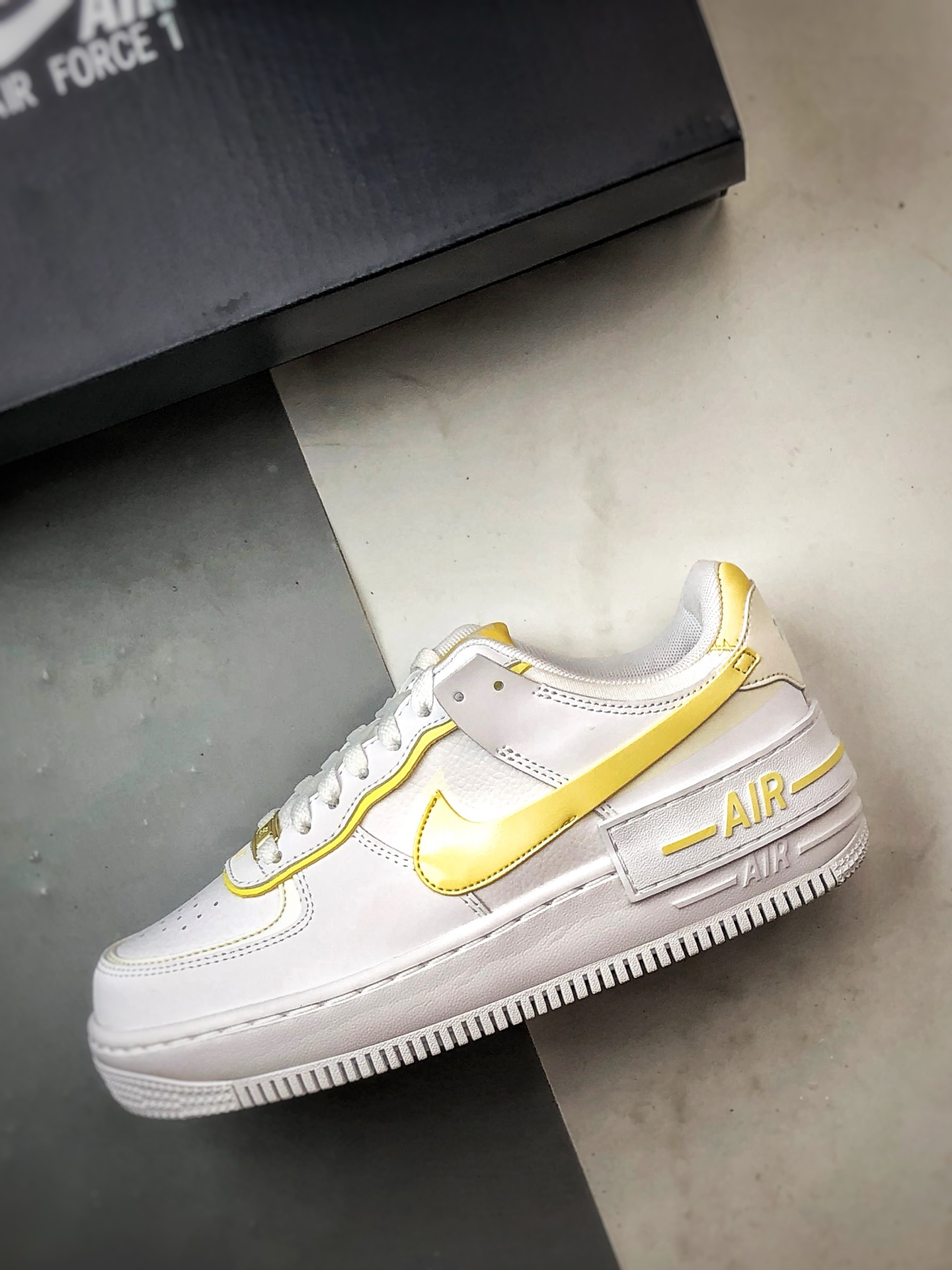 Air Force 1 Shadow 白黄 轻量增高低帮百搭板鞋马卡龙 CI0919-122-莆田鞋,莆田鞋货源,高仿鞋,高仿鞋货源,安福档口,莆田高仿鞋,莆田鞋批发,高仿鞋批发,莆田高仿运动鞋,高仿运动鞋,莆田运动鞋 Air Force 1 Shadow 白黄 轻量增高低帮百搭板鞋马卡龙 CI0919-122