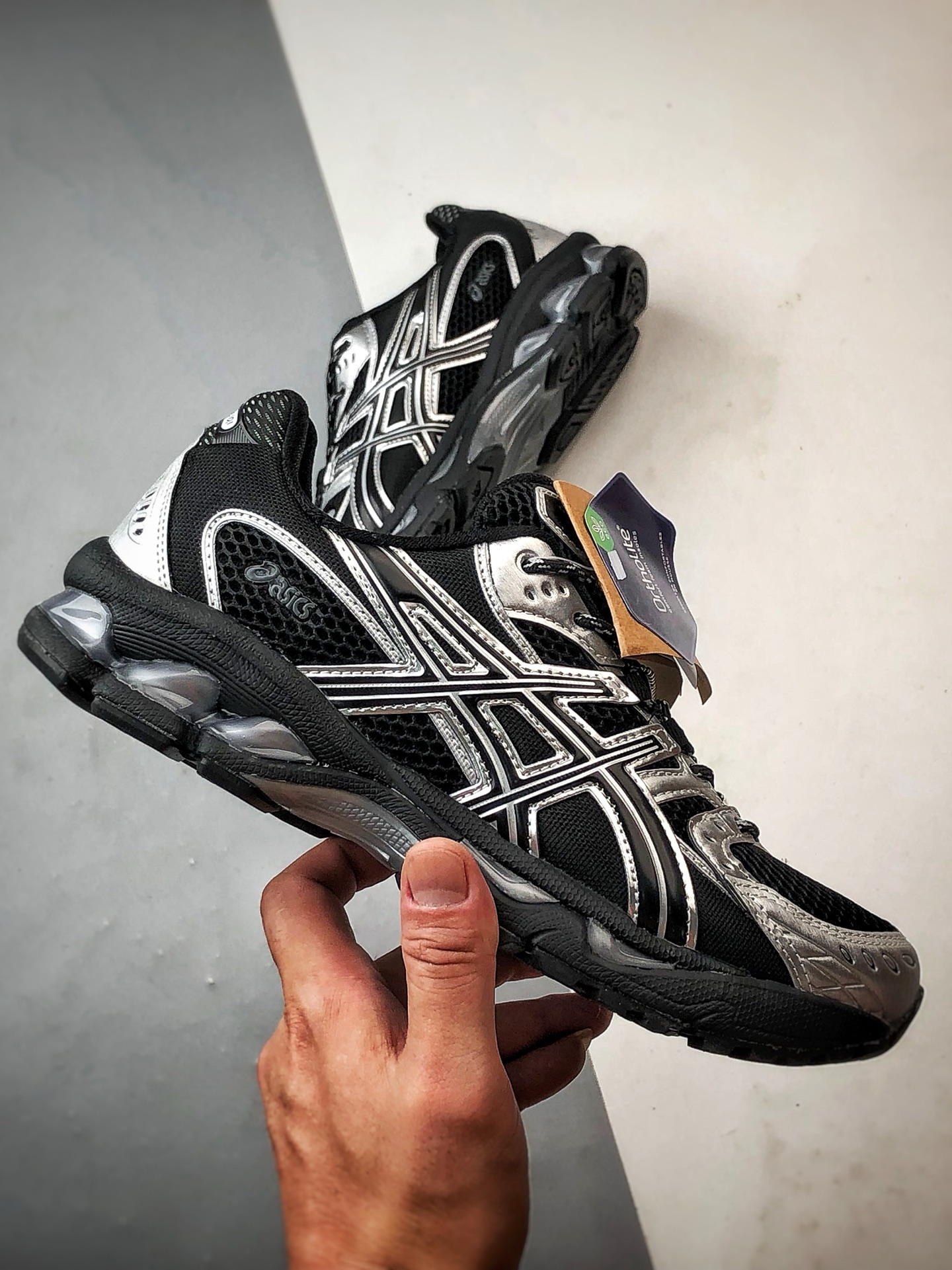 Asics Gel-Nimbus 10.1 黑银 亚瑟士复古先锋潮流拼接休闲跑步鞋 1203A820-001