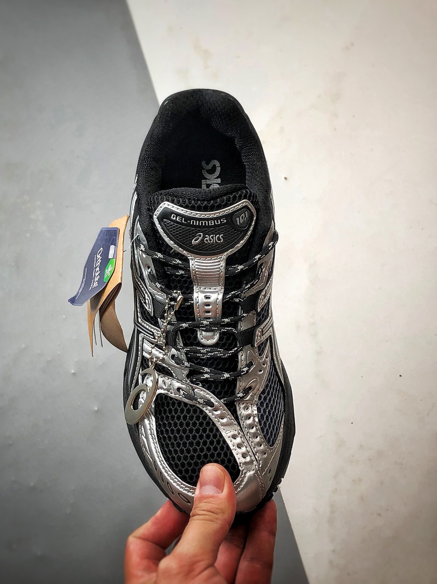 Asics Gel-Nimbus 10.1 黑银 亚瑟士复古先锋潮流拼接休闲跑步鞋 1203A820-001