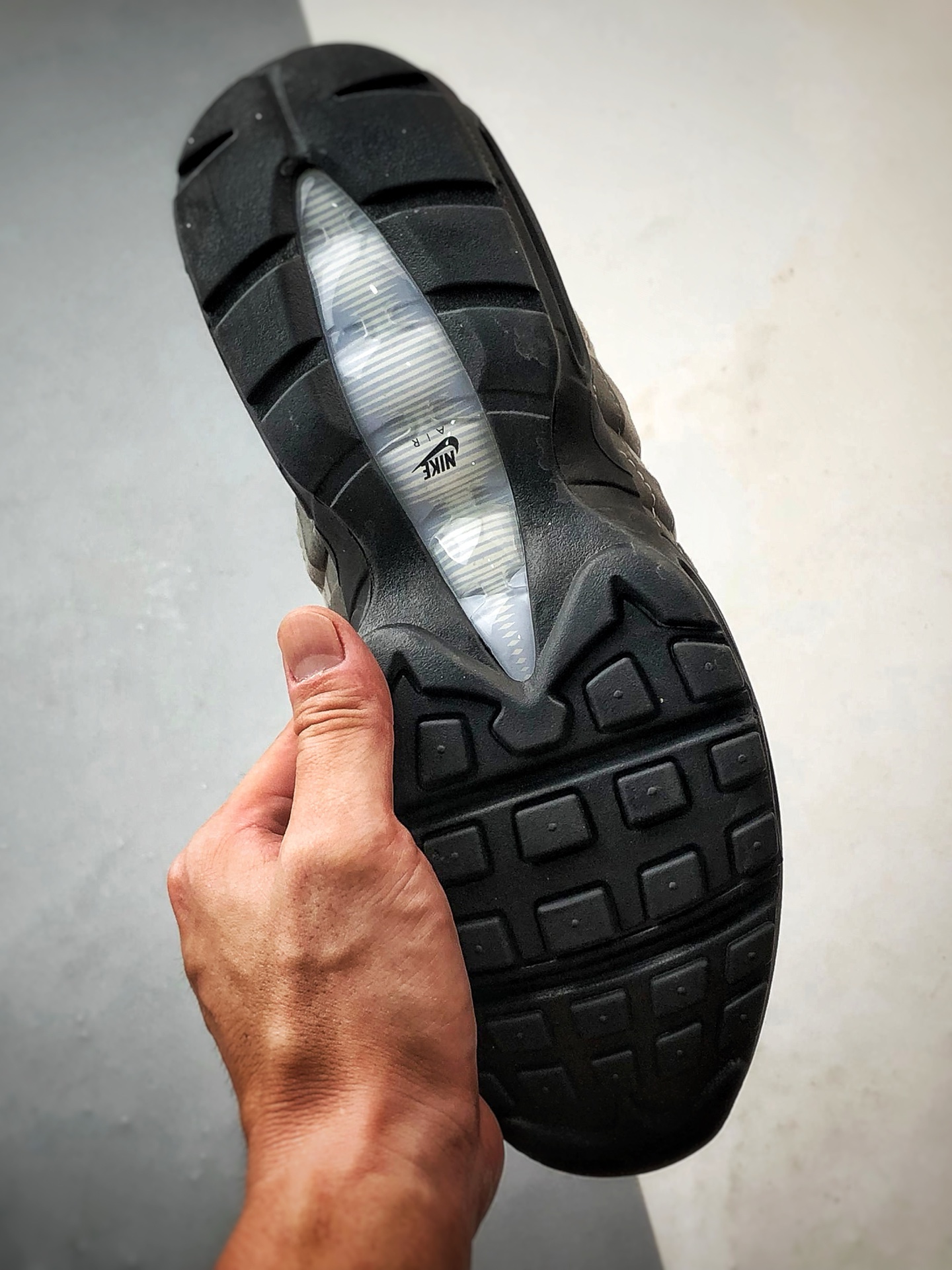 230 NK Air Max 95 黑灰浅蓝 外贸原单 织物气垫轻便低帮跑步鞋 CD1529-001