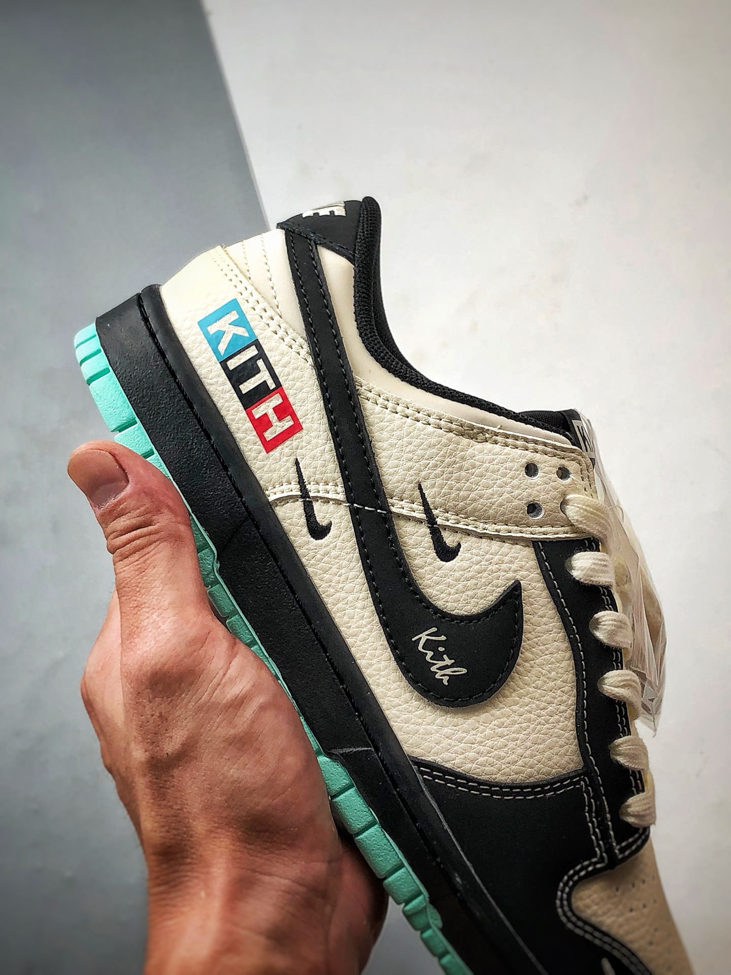 NK Dunk Low Retro ”DIY高端定制” KITH白黑蓝 低帮休闲运动板鞋 QW5836-013