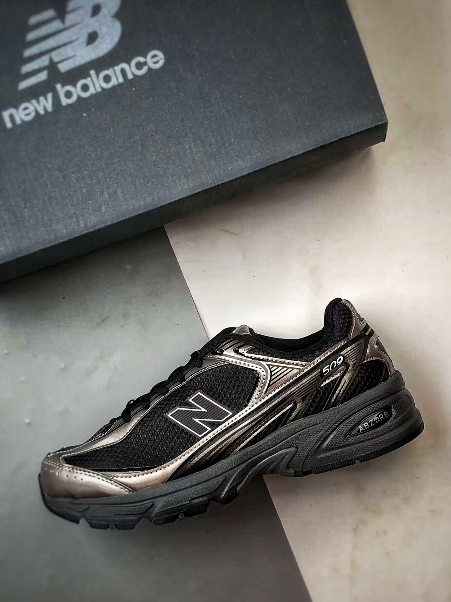 XLIM x New Balance NB 509 黑银 联名经典复古舒适百搭低帮休闲跑步鞋 U509E1