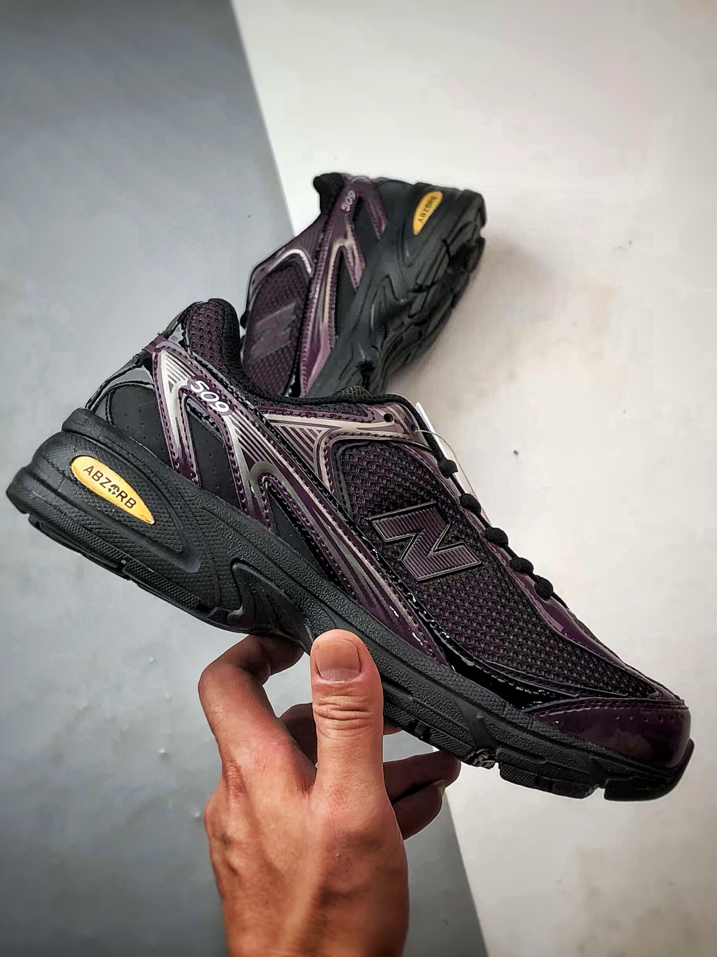 XLIM x New Balance NB 509 黑紫 联名经典复古舒适百搭低帮休闲跑步鞋 U509B1