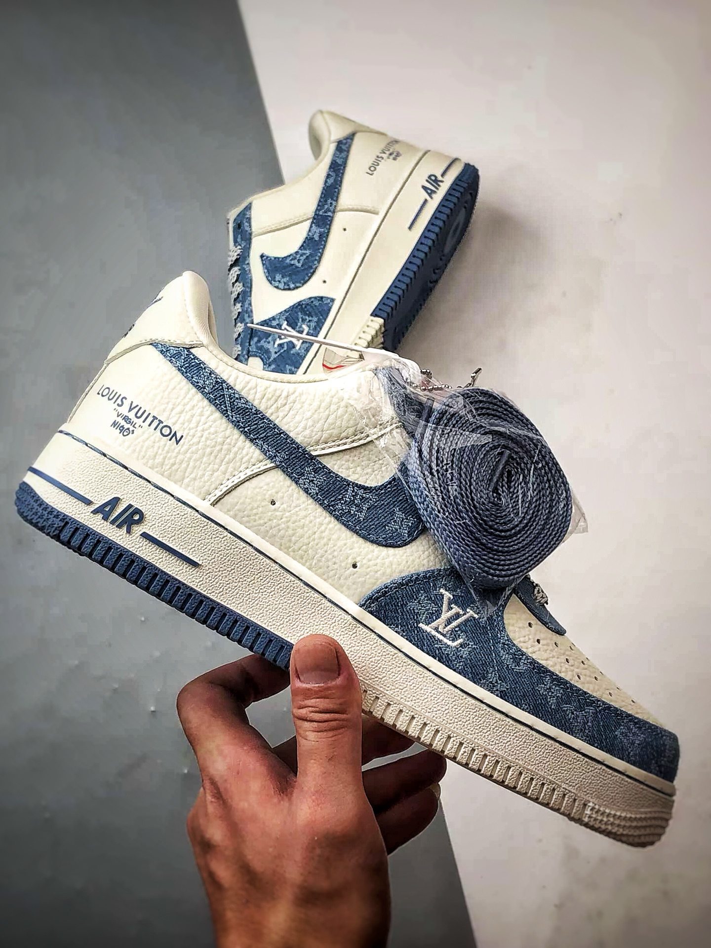 LV x Air Force 1 Low 白蓝牛仔 SC0601-555