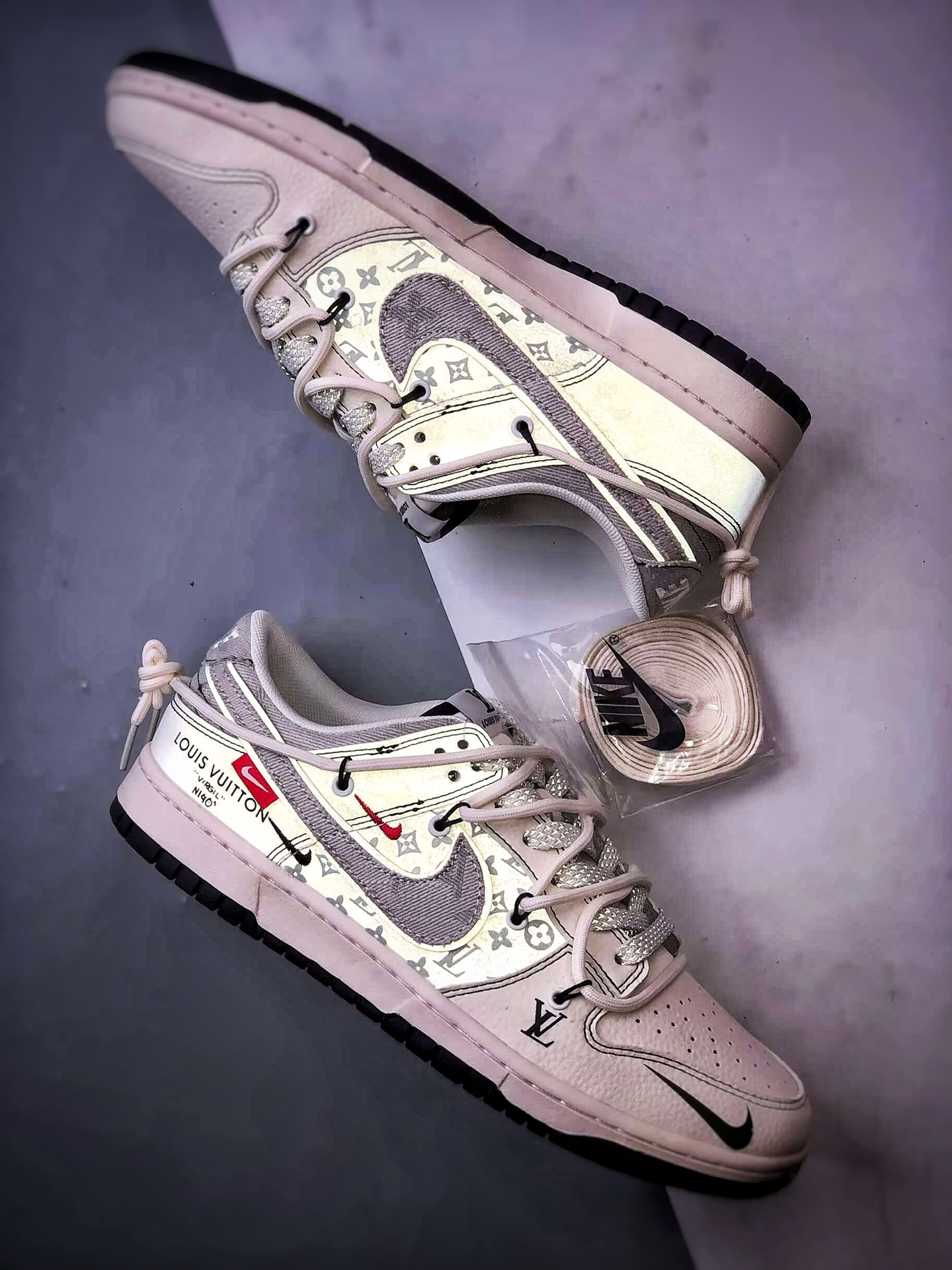 Air Jordan 1 Low OG ”高端定制” LV米白牛仔灰钩解构 YX5066-379-莆田鞋,莆田鞋货源,高仿鞋,高仿鞋货源,安福档口,莆田高仿鞋,莆田鞋批发,高仿鞋批发,莆田高仿运动鞋,高仿运动鞋,莆田运动鞋 Air Jordan 1 Low OG ”高端定制” LV米白牛仔灰钩解构 YX5066-379