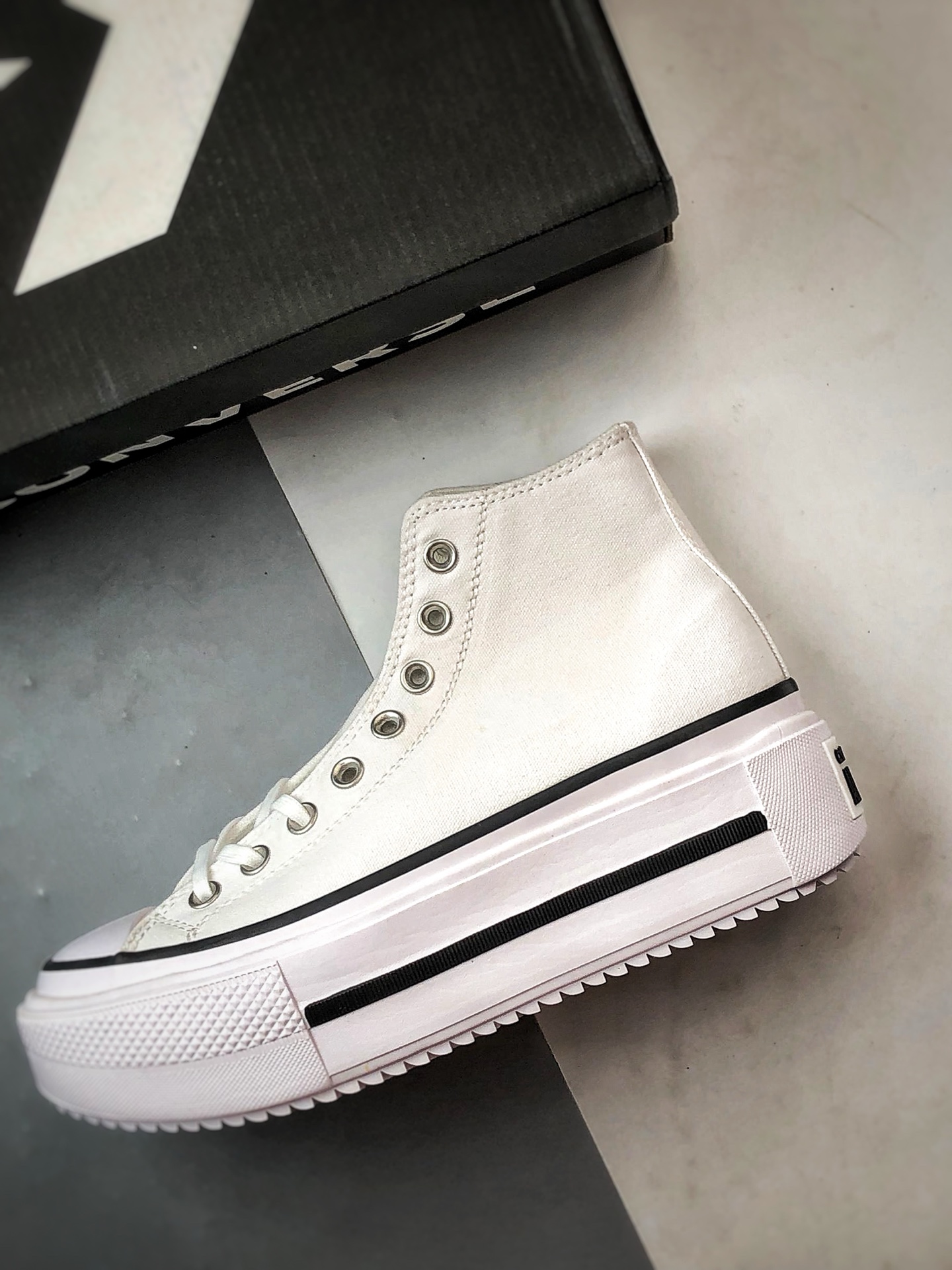 Converse All Star Lift PLATFORM Double Stack 白色 匡威官方新款 厚底增高休闲帆布鞋 A12976C-莆田鞋,莆田鞋货源,高仿鞋,高仿鞋货源,安福档口,莆田高仿鞋,莆田鞋批发,高仿鞋批发,莆田高仿运动鞋,高仿运动鞋,莆田运动鞋 Converse All Star Lift PLATFORM Double Stack 白色 匡威官方新款 厚底增高休闲帆布鞋 A12976C
