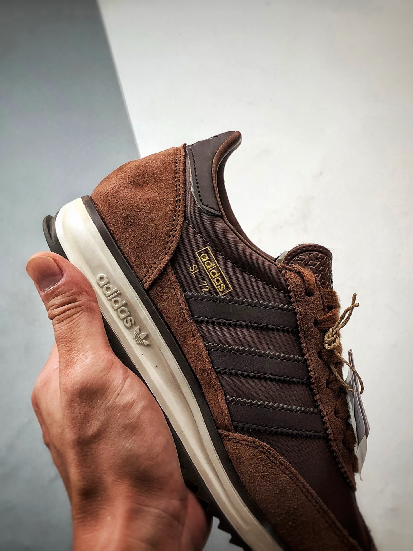 180 AD Originals SL 72 RS 棕色 经典复古轻便休闲运动慢跑鞋 JS0744