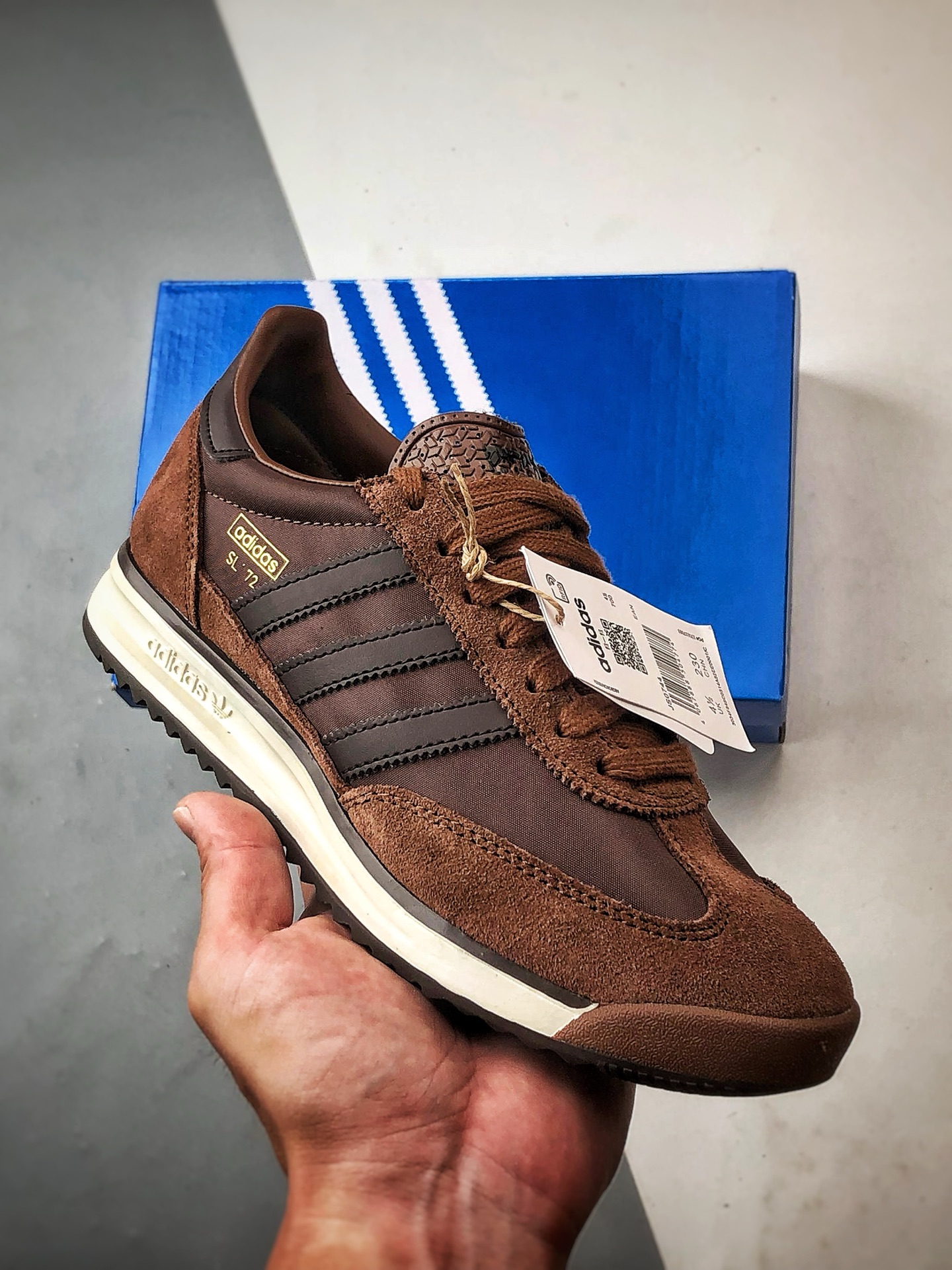 180 AD Originals SL 72 RS 棕色 经典复古轻便休闲运动慢跑鞋 JS0744