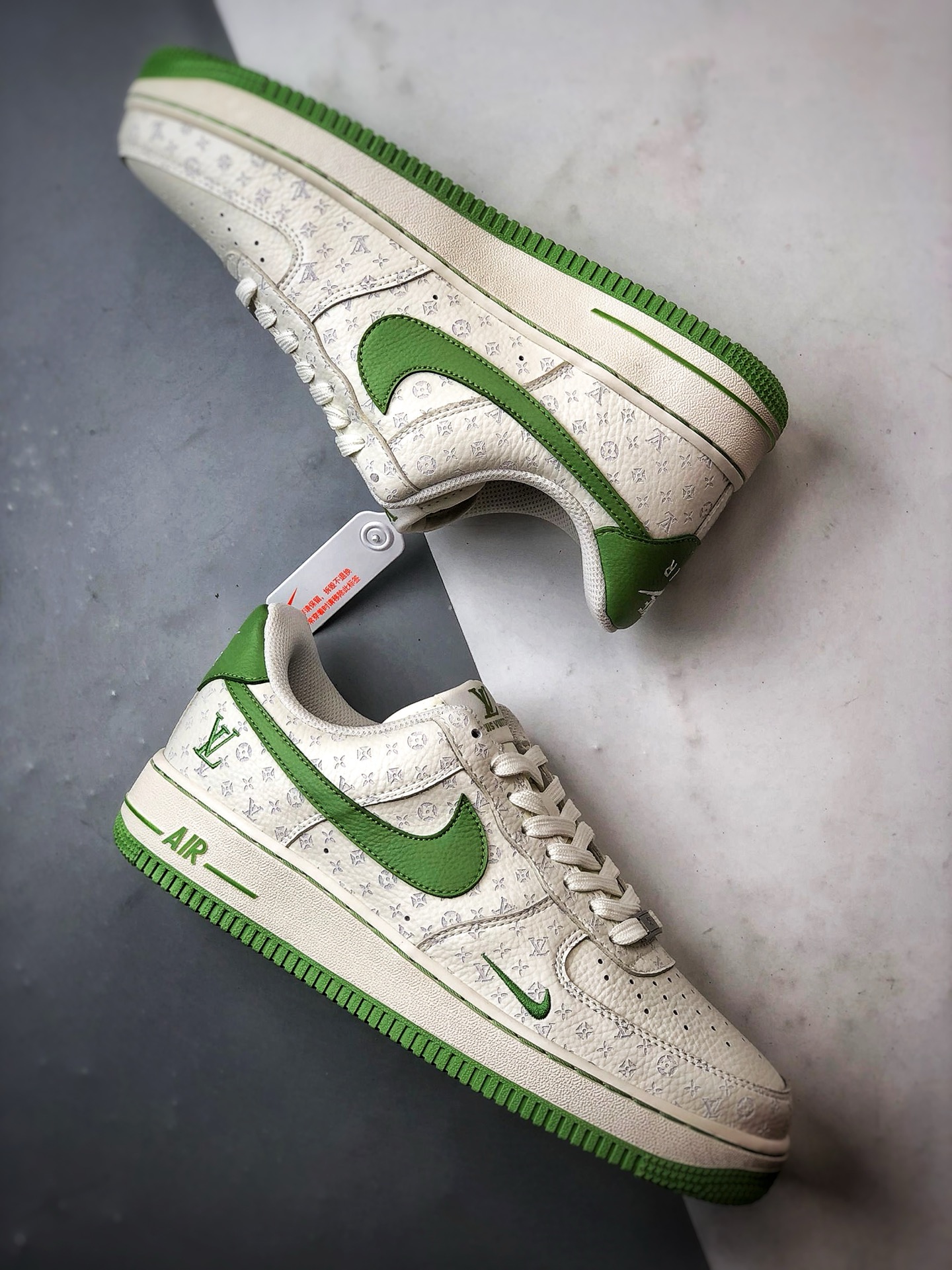 LV x Air Force 1 Low 印花米白绿 LW9279-016