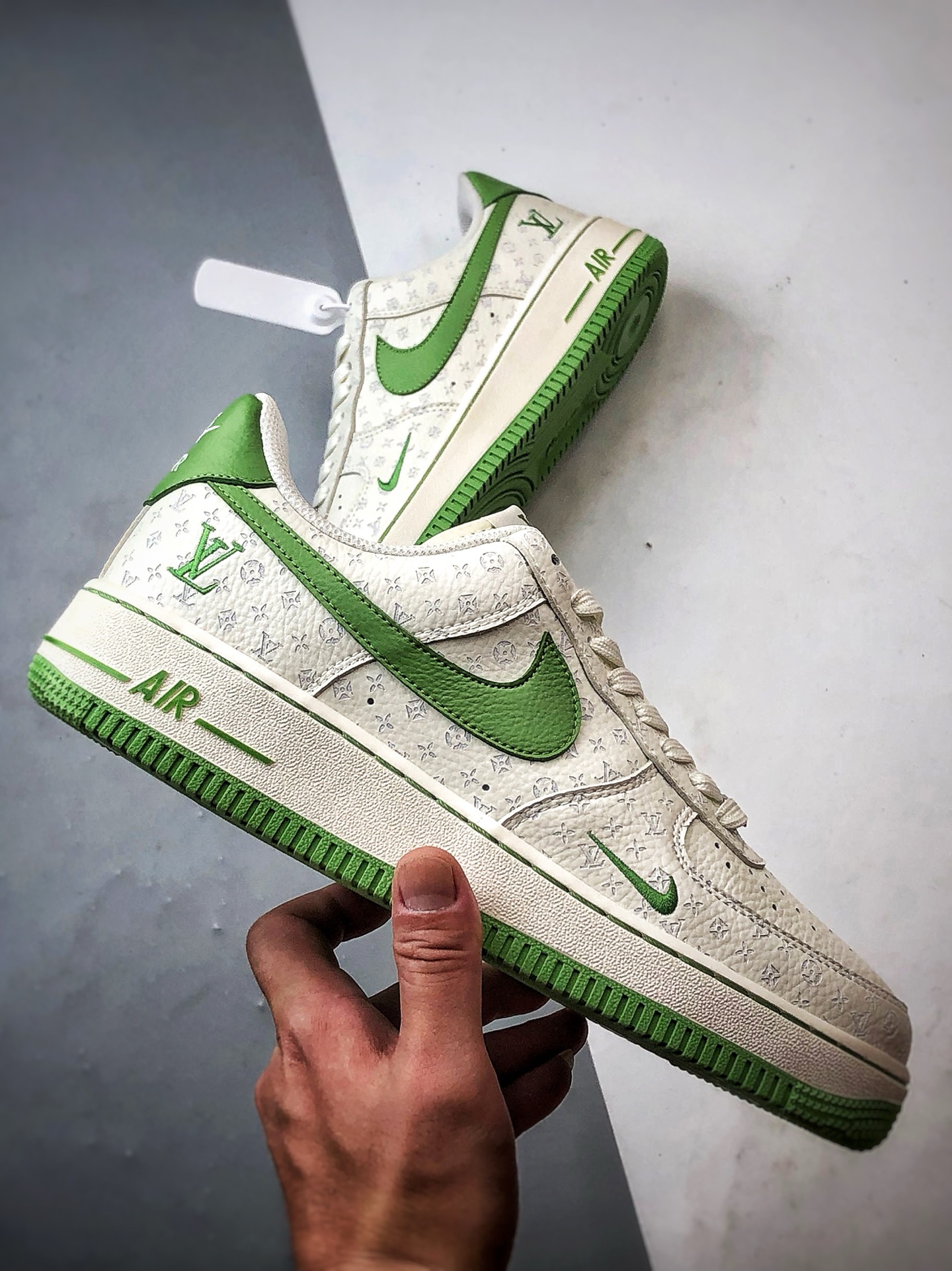 LV x Air Force 1 Low 印花米白绿 LW9279-016