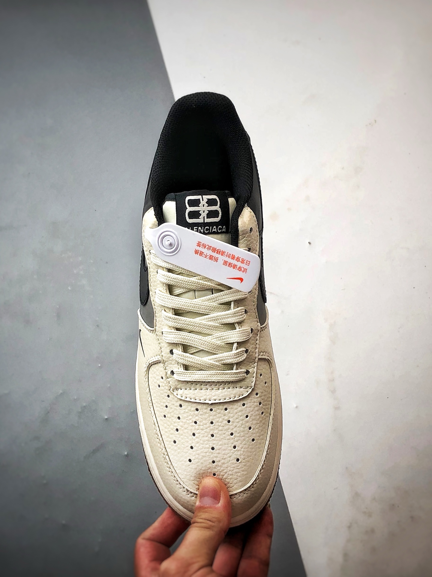 Blcg x Air Force 1 Low 米白黑灰 HJ3318-005-莆田鞋,莆田鞋货源,高仿鞋,高仿鞋货源,安福档口,莆田高仿鞋,莆田鞋批发,高仿鞋批发,莆田高仿运动鞋,高仿运动鞋,莆田运动鞋 Blcg x Air Force 1 Low 米白黑灰 HJ3318-005