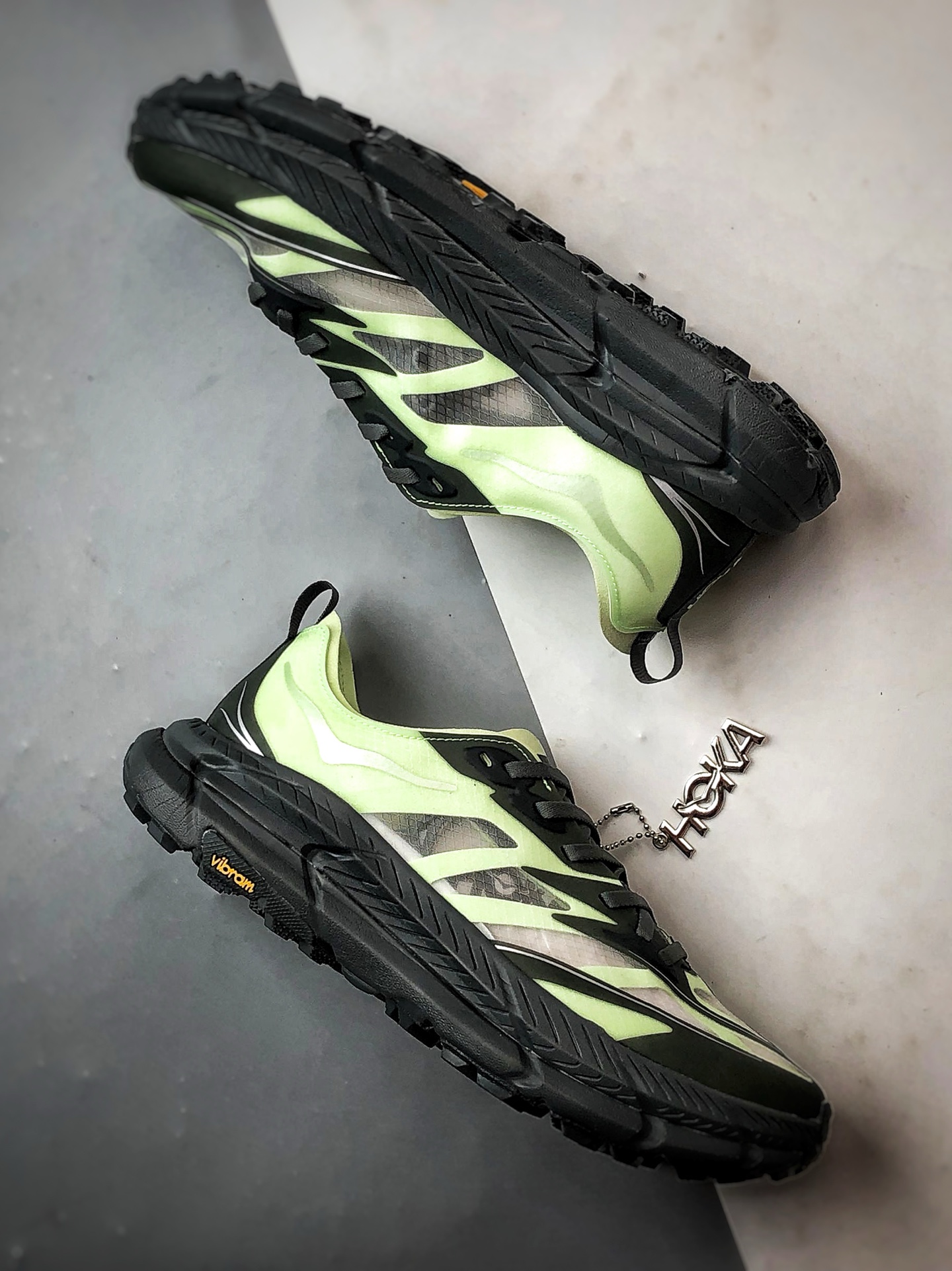 Hoka One One Mafate Speed 4 Lite 黑绿色 玛法特低帮轻量户外运动鞋 1168450-LHC