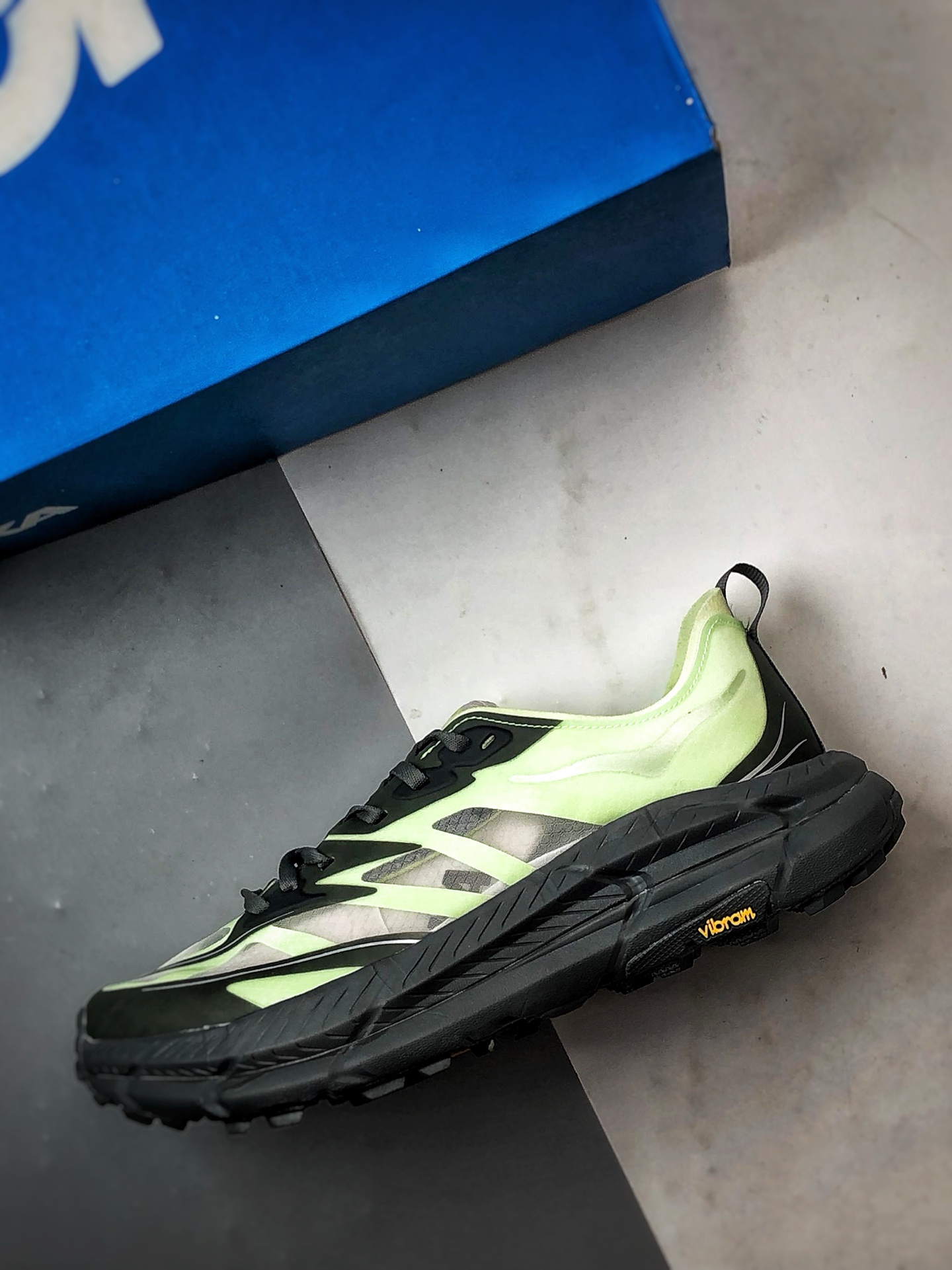 Hoka One One Mafate Speed 4 Lite 黑绿色 玛法特低帮轻量户外运动鞋 1168450-LHC