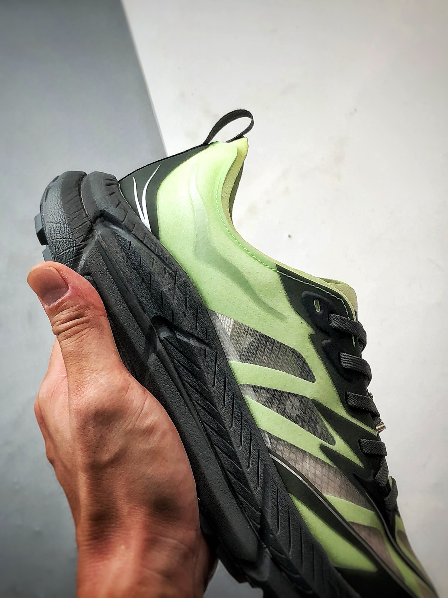 Hoka One One Mafate Speed 4 Lite 黑绿色 玛法特低帮轻量户外运动鞋 1168450-LHC