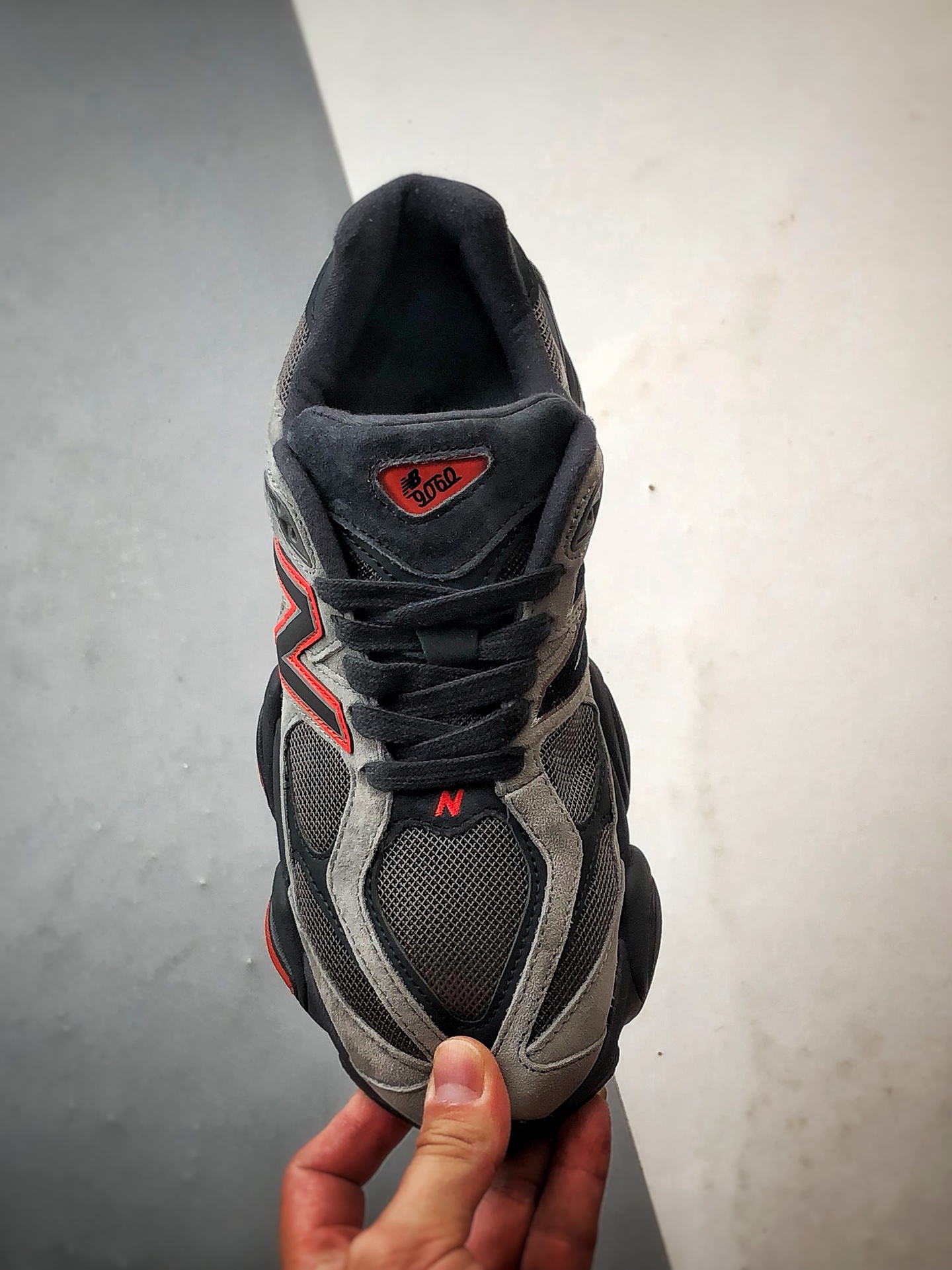 New Balance 9060 灰黑红 复古休闲运动老爹鞋 U9060JBO