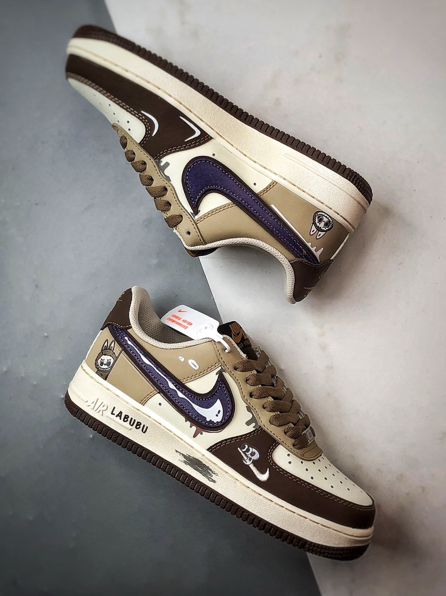 Air Force 1 '07 Low 拉布布米棕紫 LJ8822-101-莆田鞋,莆田鞋货源,高仿鞋,高仿鞋货源,安福档口,莆田高仿鞋,莆田鞋批发,高仿鞋批发,莆田高仿运动鞋,高仿运动鞋,莆田运动鞋 Air Force 1 '07 Low 拉布布米棕紫 LJ8822-101