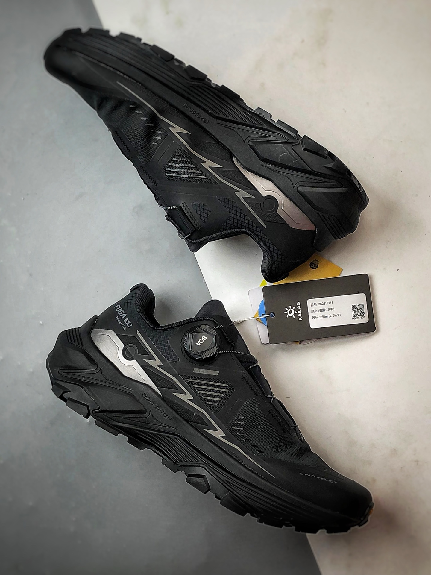 KAILAS FUGA EX3 BOA 25 墨黑色 凯乐石 黑山大坡王越野机能跑鞋