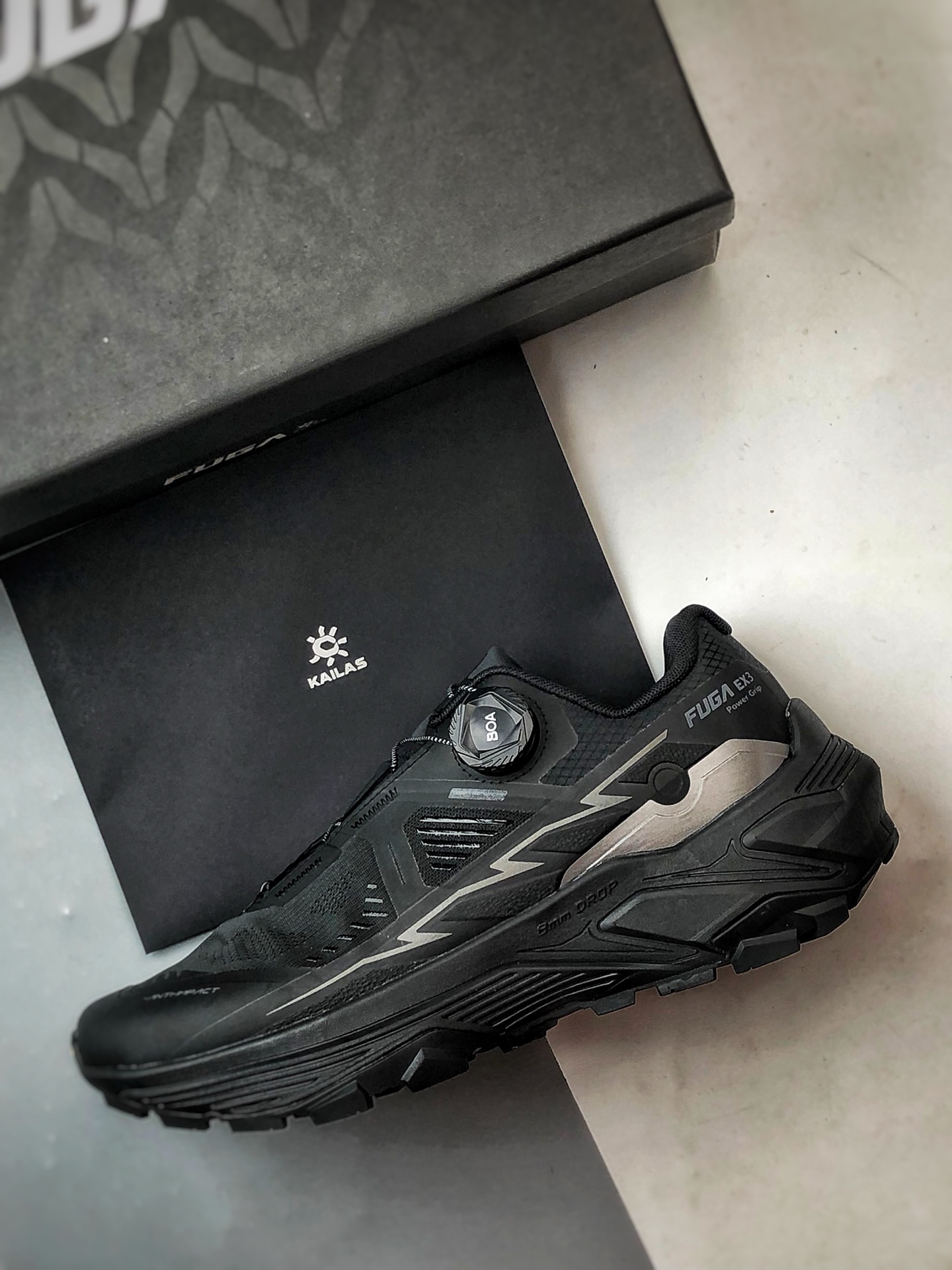 KAILAS FUGA EX3 BOA 25 墨黑色 凯乐石 黑山大坡王越野机能跑鞋