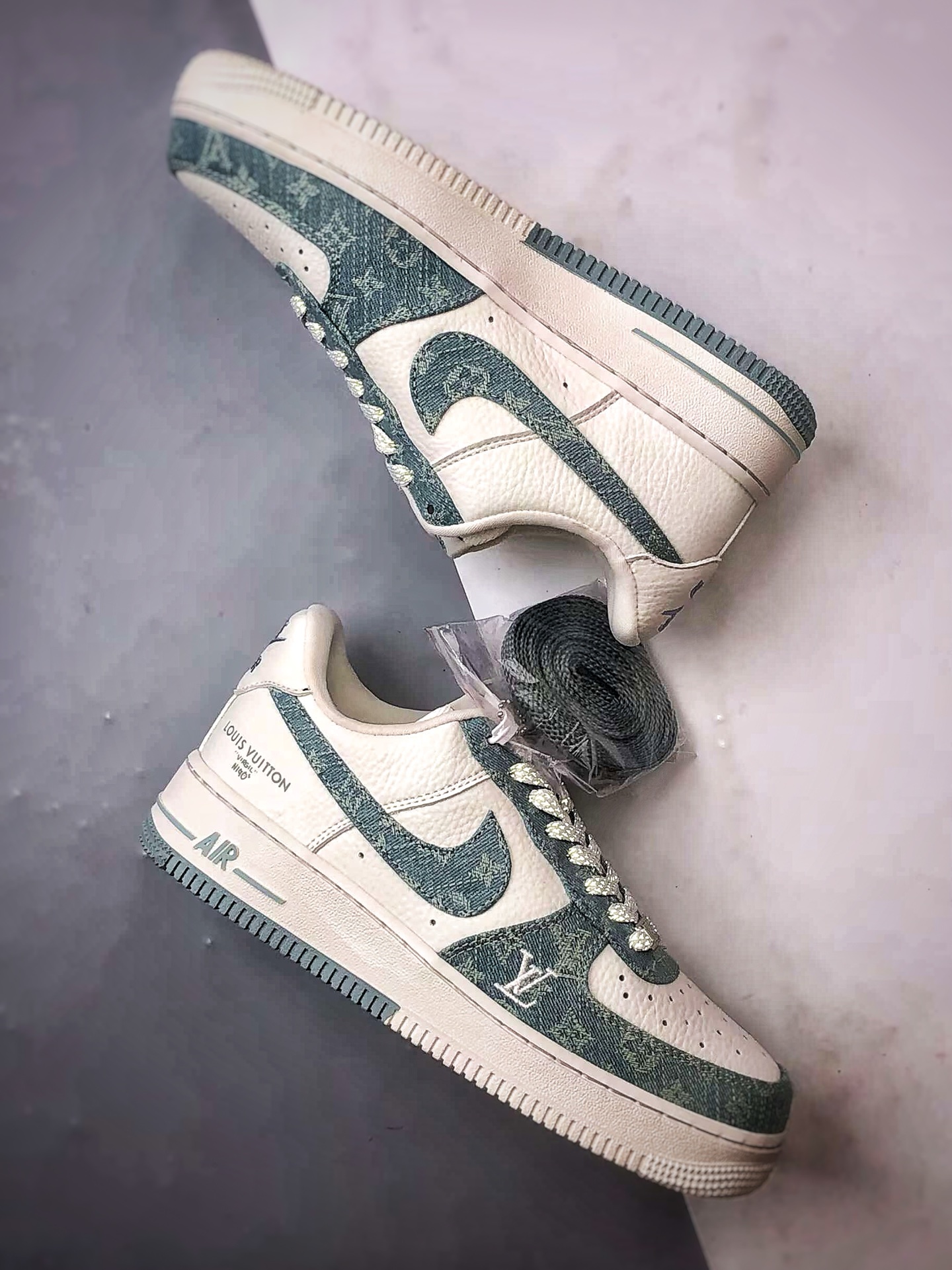 LV x Air Force 1 Low 白绿牛仔 SC0601-554