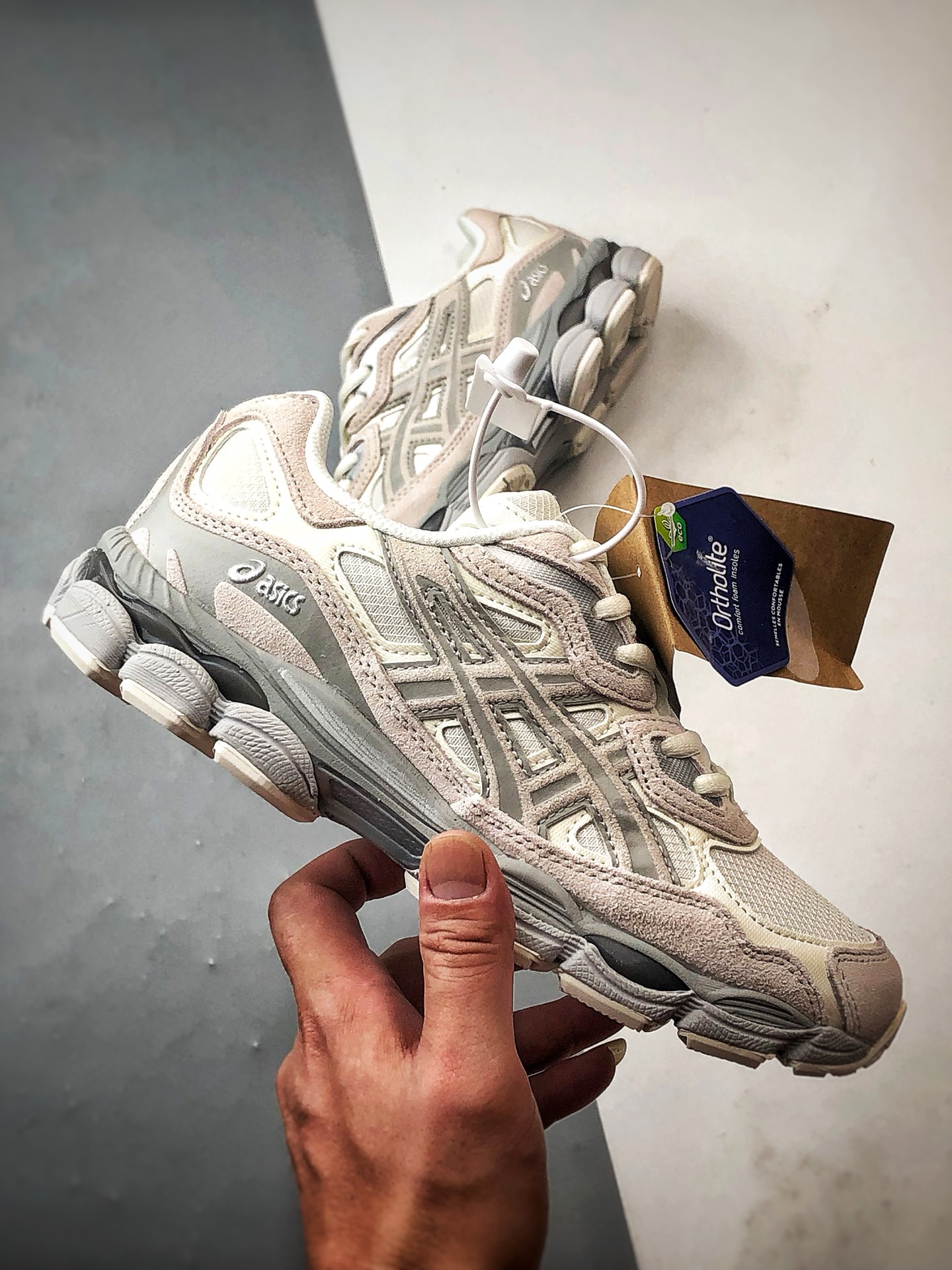 Asics Gel-NYC 复古单品 浅灰 亚瑟士新款厚底街头运动休闲鞋