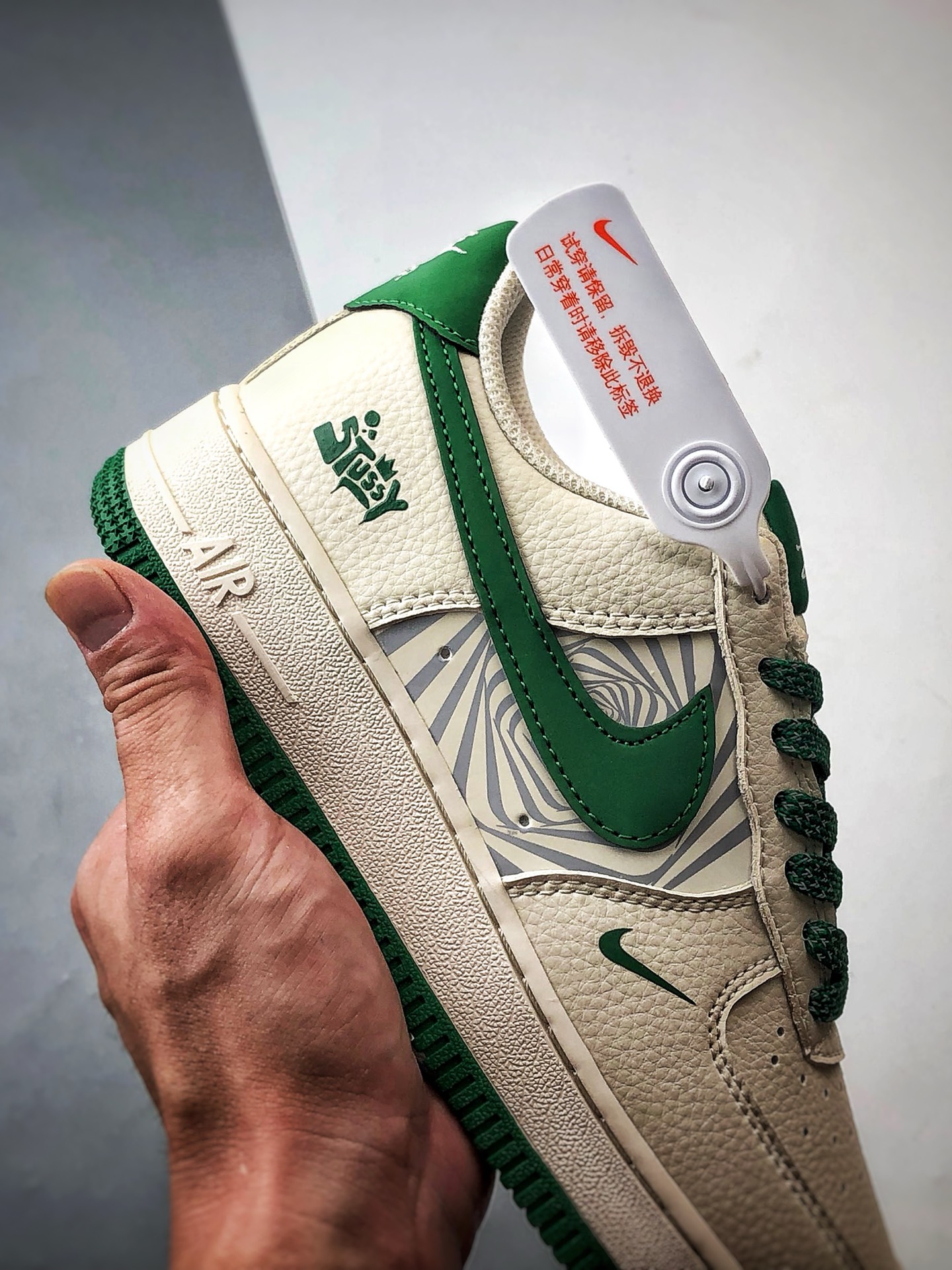 280 Stussy x Air Force 1 Low 米白绿  HJ3318-001