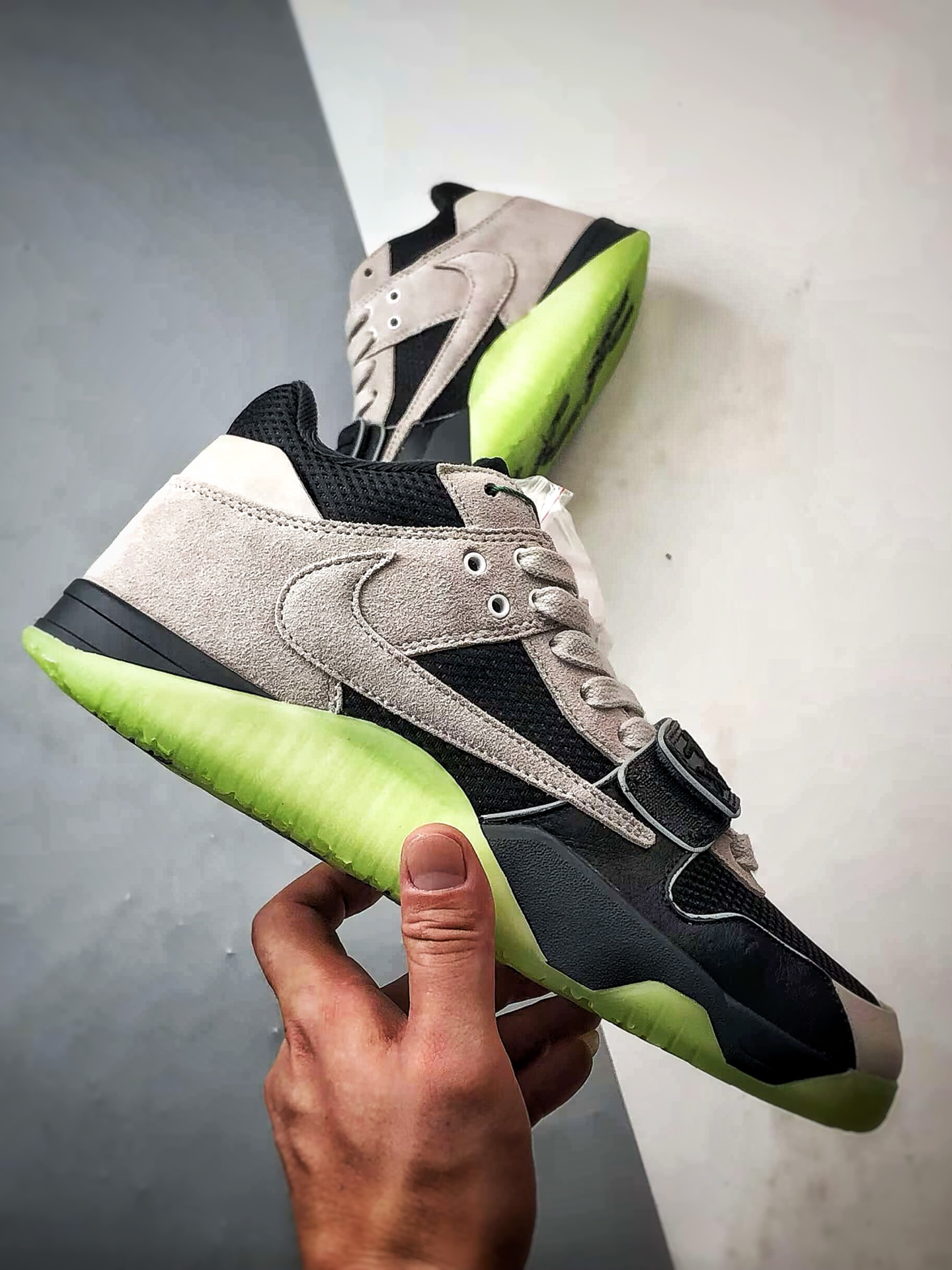 Travis Scott x Air Jordan Jumpman Jack TR TS联名款灰黑绿 IH7971-001-莆田鞋,莆田鞋货源,高仿鞋,高仿鞋货源,安福档口,莆田高仿鞋,莆田鞋批发,高仿鞋批发,莆田高仿运动鞋,高仿运动鞋,莆田运动鞋 Travis Scott x Air Jordan Jumpman Jack TR TS联名款灰黑绿 IH7971-001