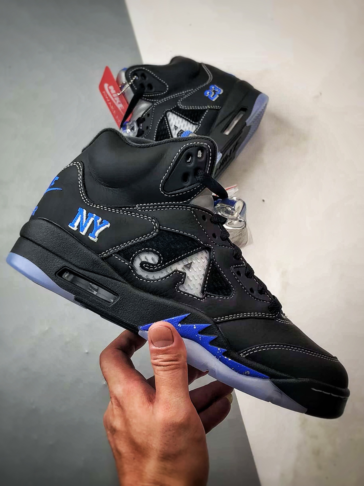 Awake NY x Air Jordan 5 ”Black/Racer Blue” AJ5联名黑蓝 DV4982-004