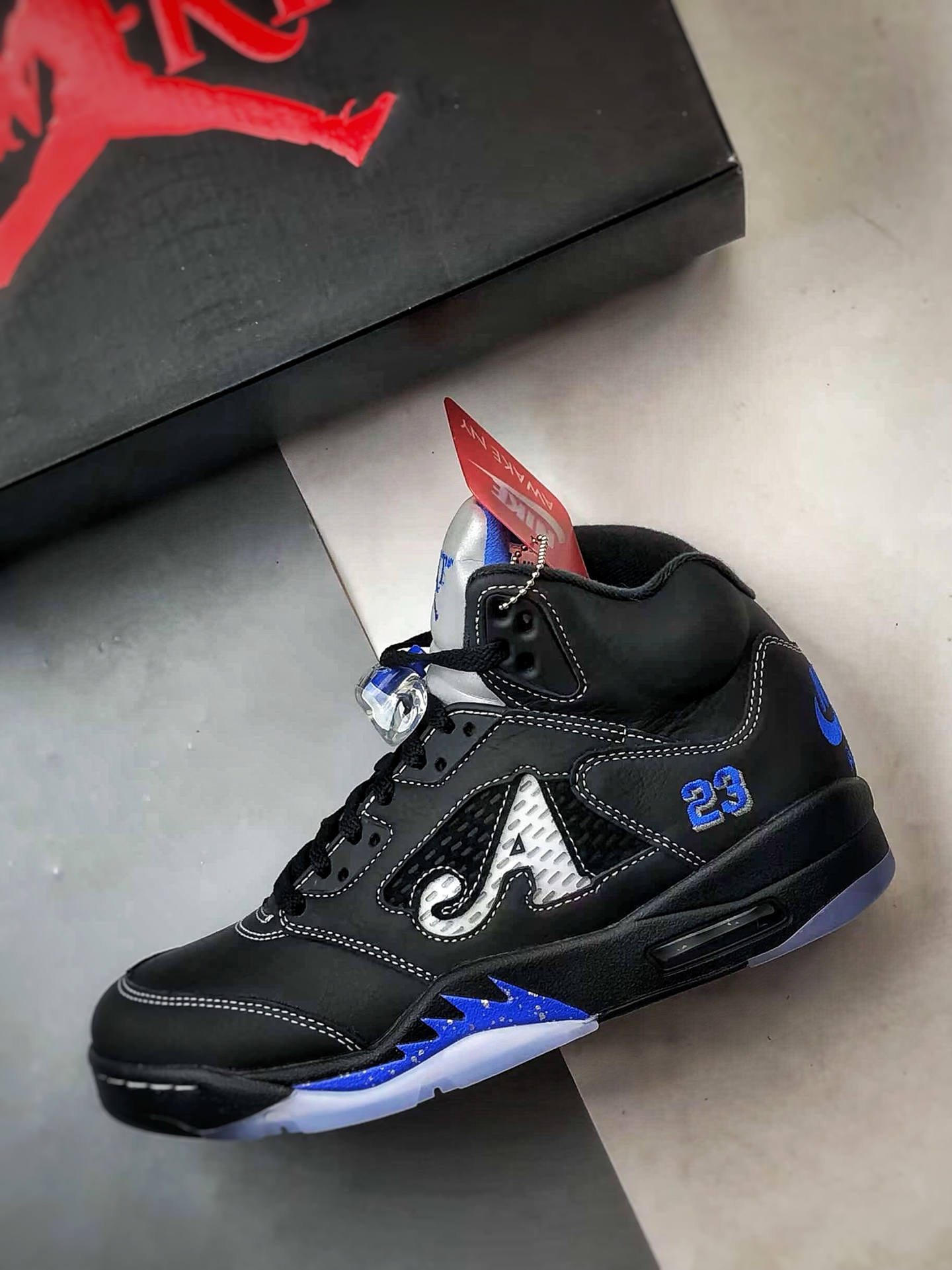 Awake NY x Air Jordan 5 ”Black/Racer Blue” AJ5联名黑蓝 DV4982-004