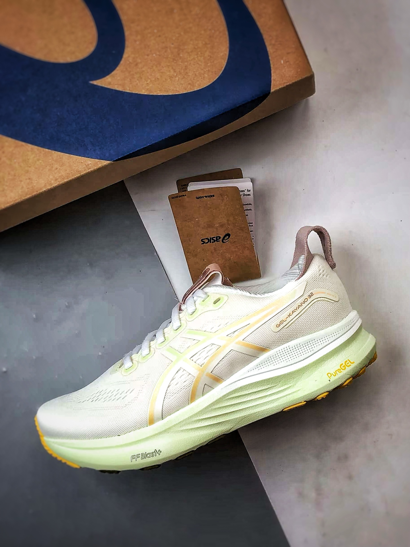 Asics Gel-Kayano 32 白橙绿 卡亚诺32代有氧轻量运动慢跑鞋 1012B838-101