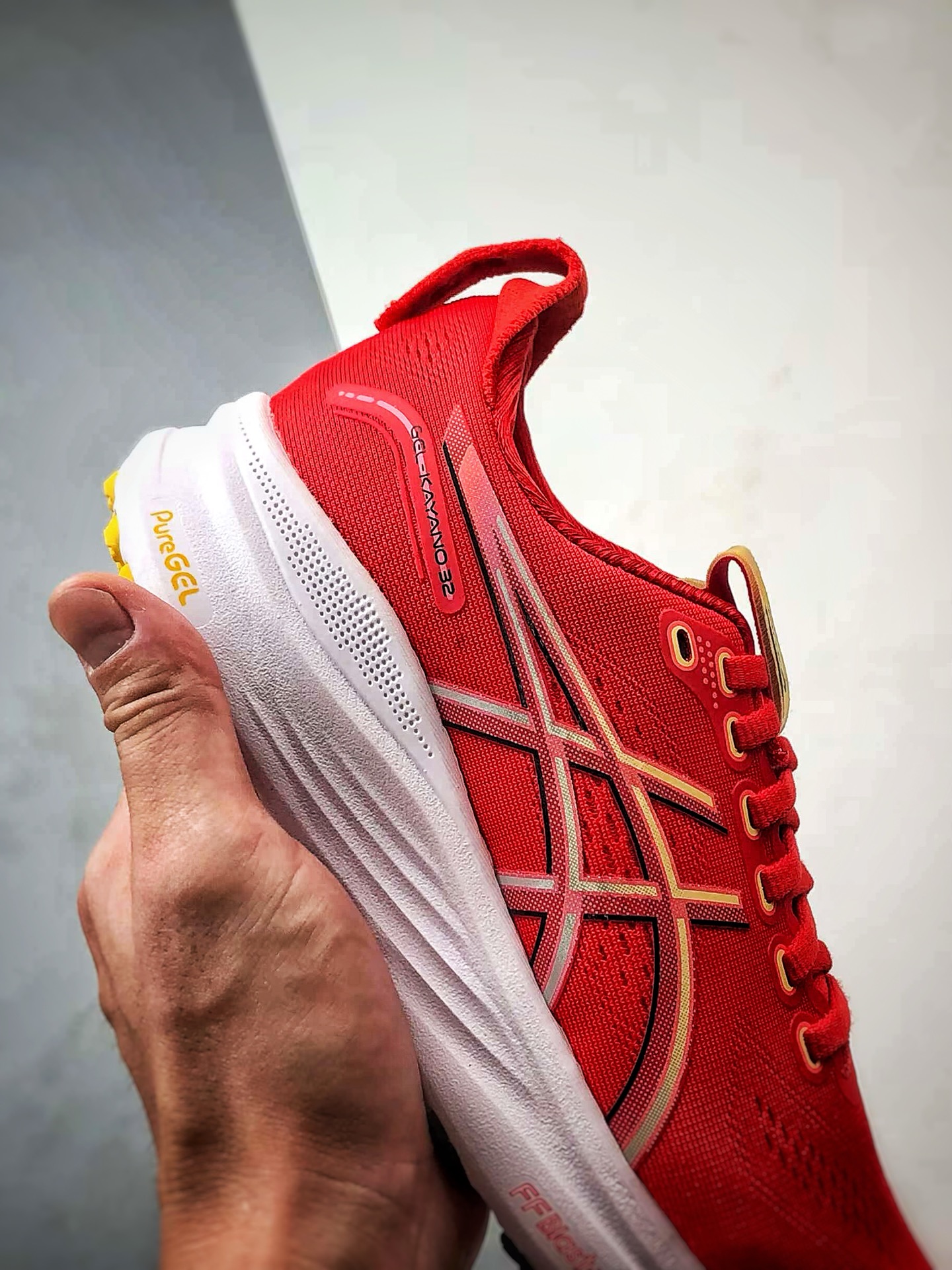 210 Asics Gel-Kayano 32 红色 卡亚诺32代有氧轻量运动慢跑鞋 1012B838-600