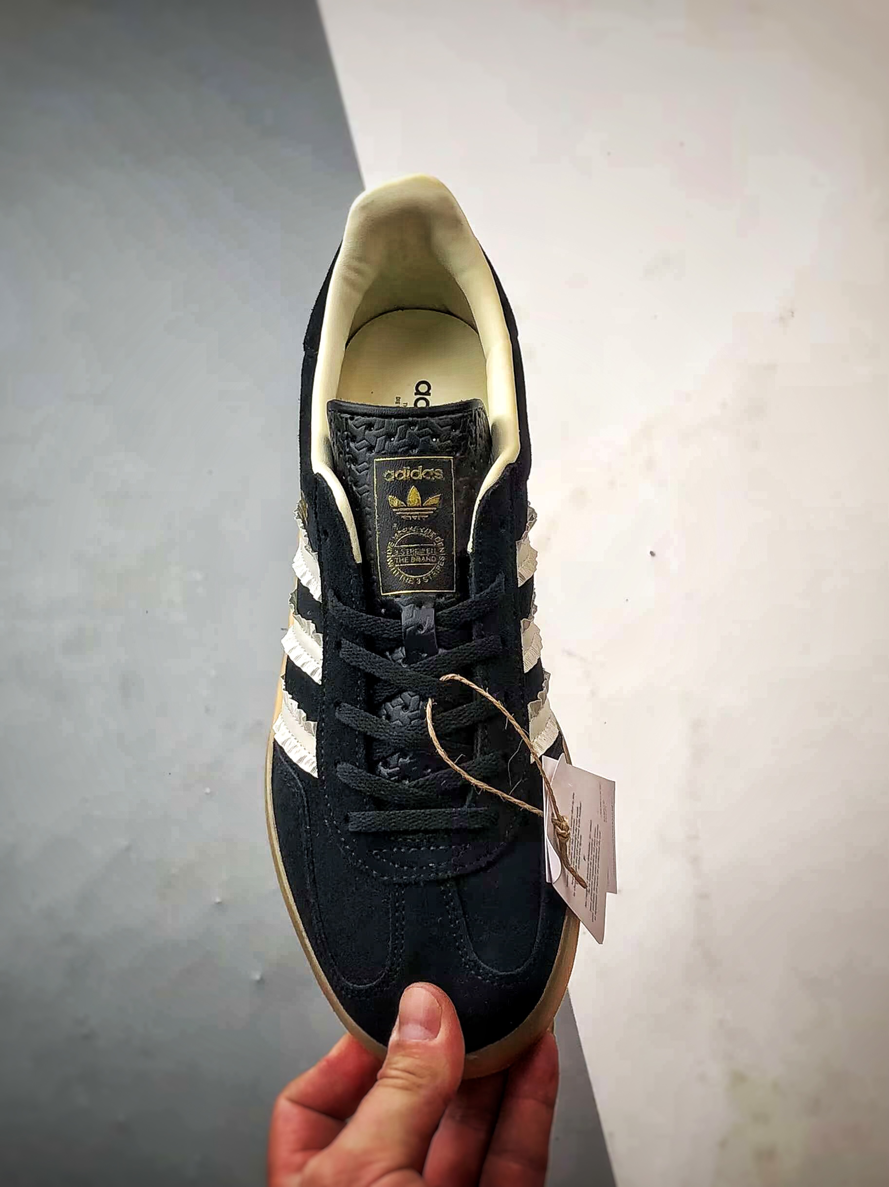 180 AD Originals Gazelle Indoor 黑白 三叶草复古休闲运动板鞋 JS1412