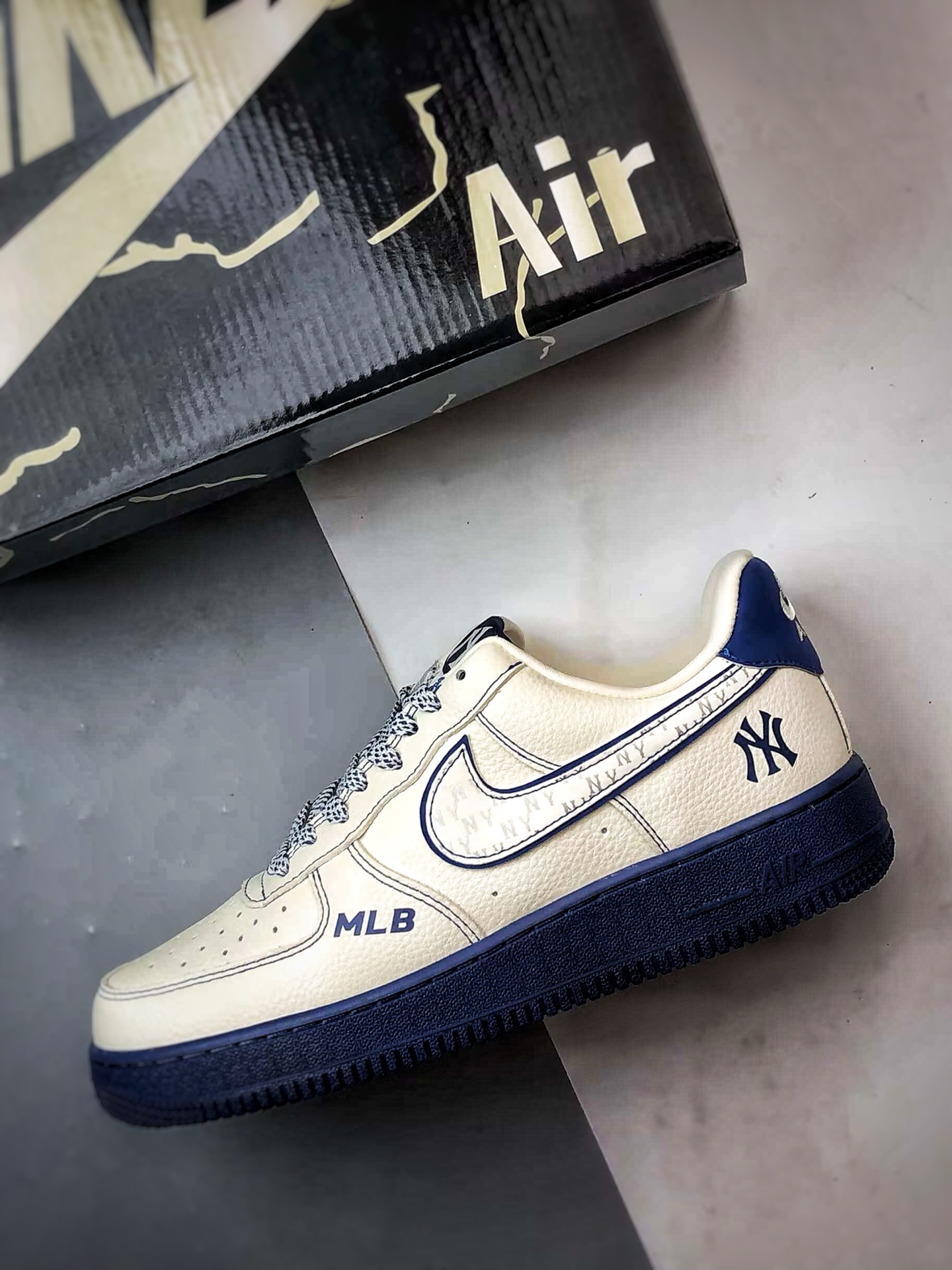 MLB x Air Force 1 Low 米白蓝 KJ1688-010