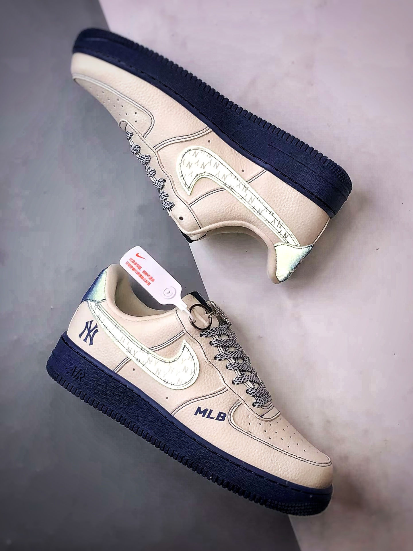 MLB x Air Force 1 Low 米白蓝 KJ1688-010