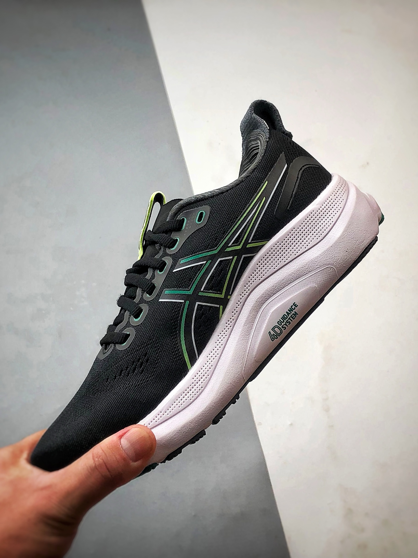 Asics Gel-Kayano 32 黑绿 卡亚诺32代有氧轻量运动慢跑鞋 1012B904-001