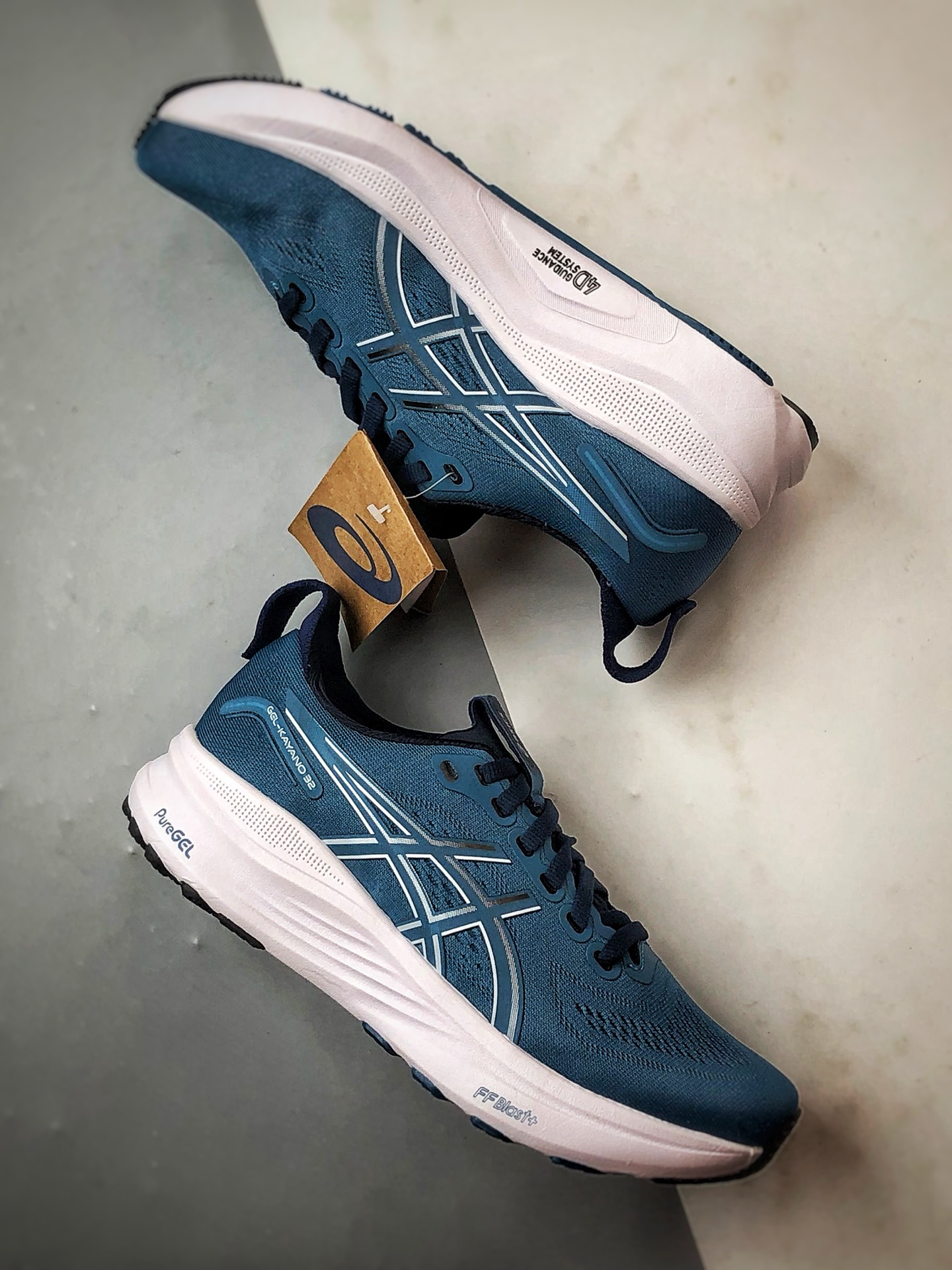 Asics Gel-Kayano 32 蓝色 卡亚诺32代有氧轻量运动慢跑鞋 1011C051-401