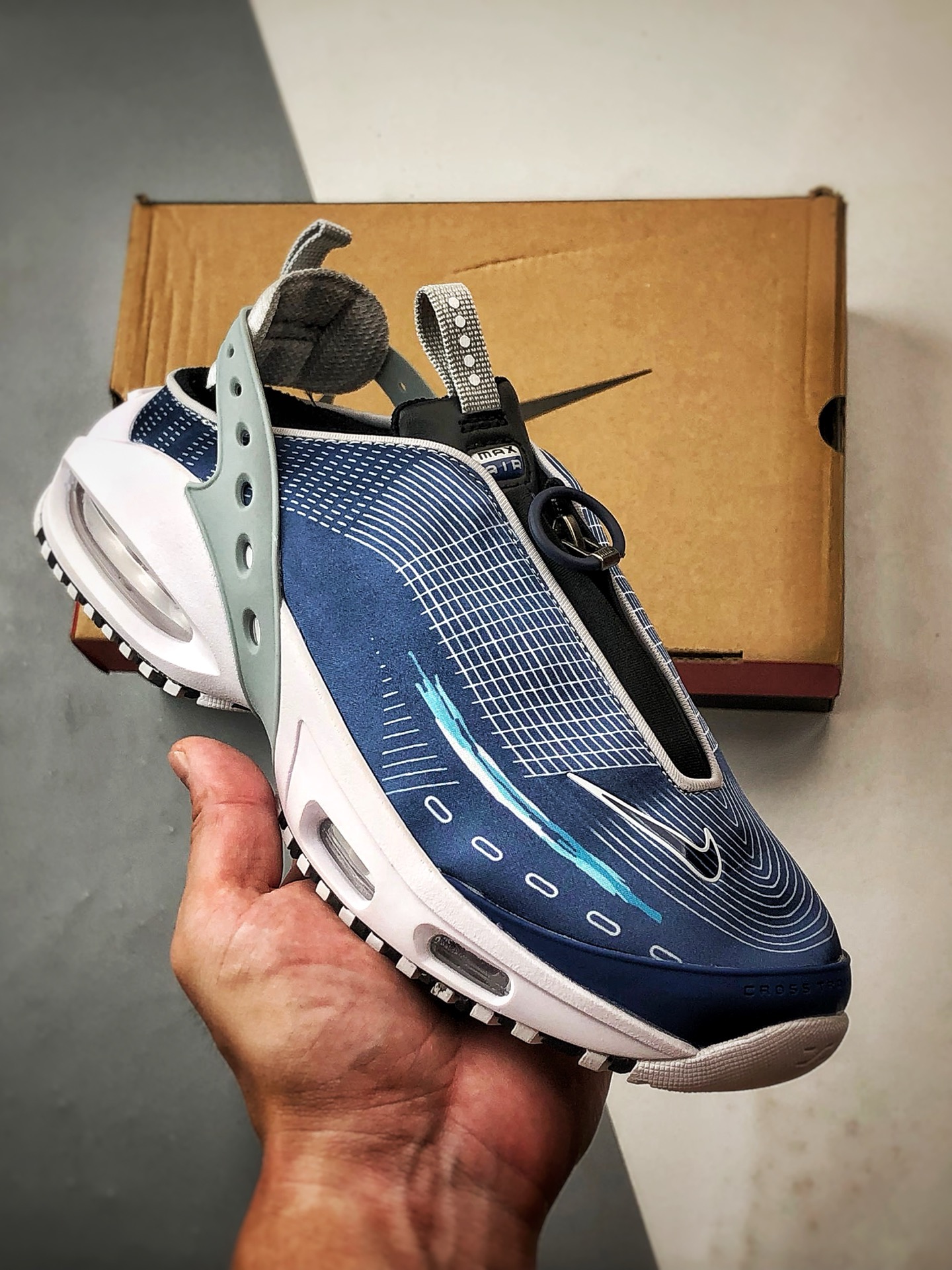 NK Air Max Craze 蓝白 全掌气垫休闲透气跑步鞋