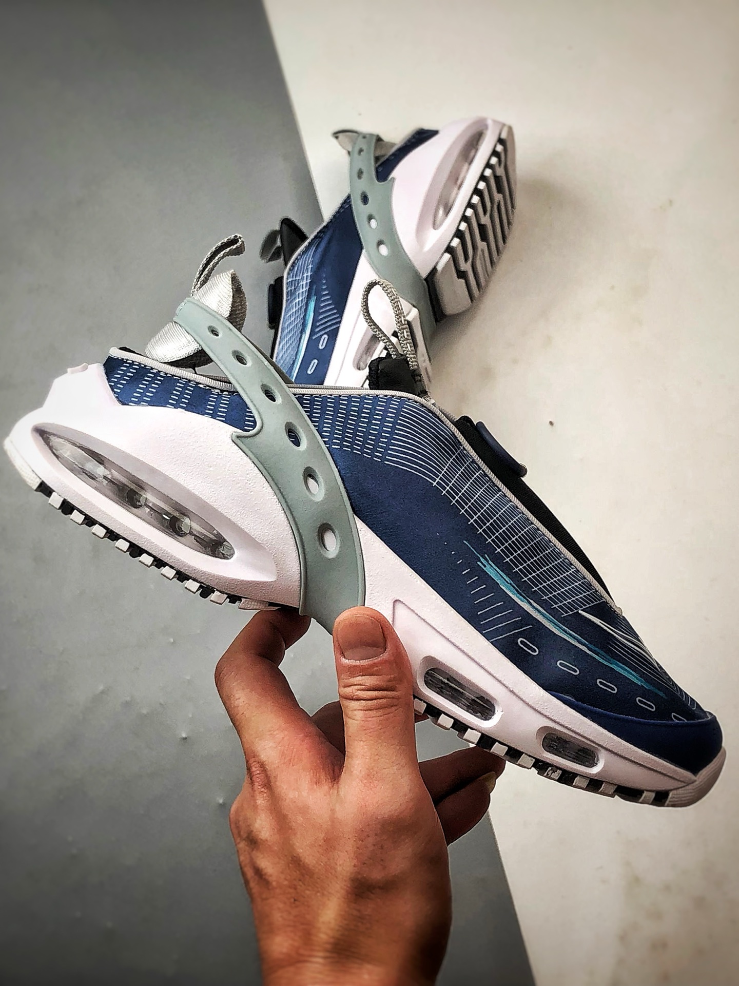 NK Air Max Craze 蓝白 全掌气垫休闲透气跑步鞋