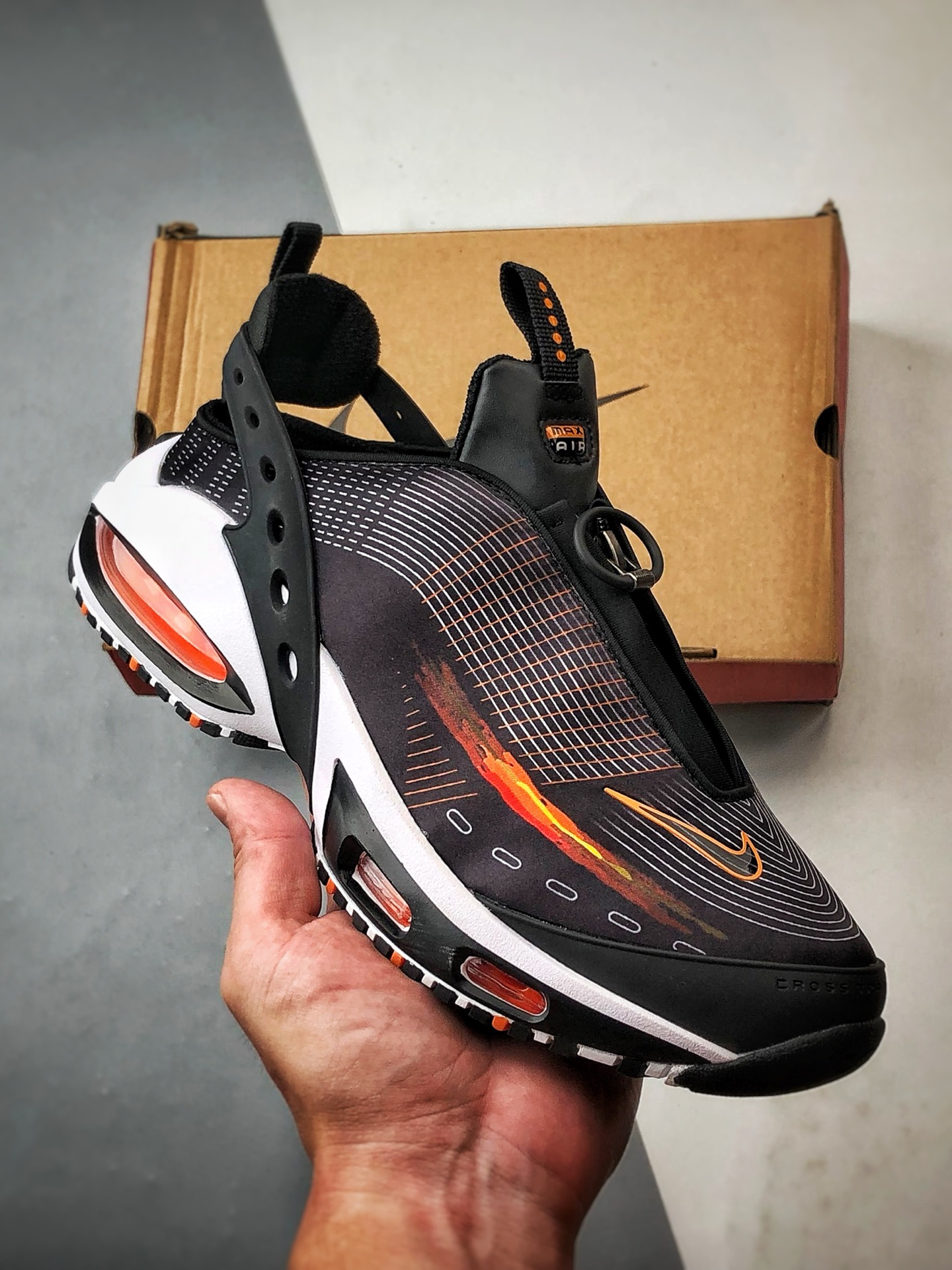 200 NK Air Max Craze 黑橙 全掌气垫休闲透气跑步鞋