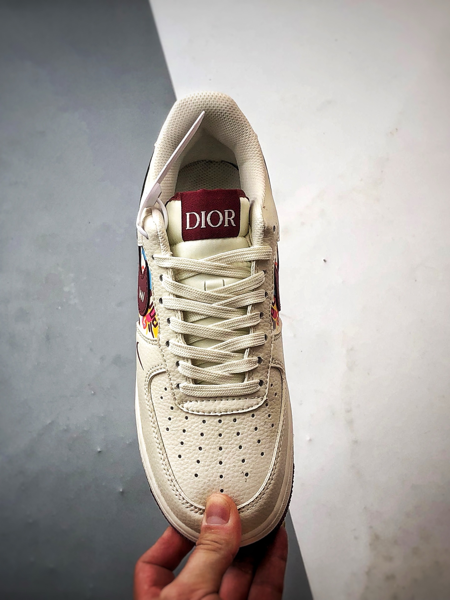 Dior x Air Force 1 Low 涂鸦米白酒红 HJ3318-002