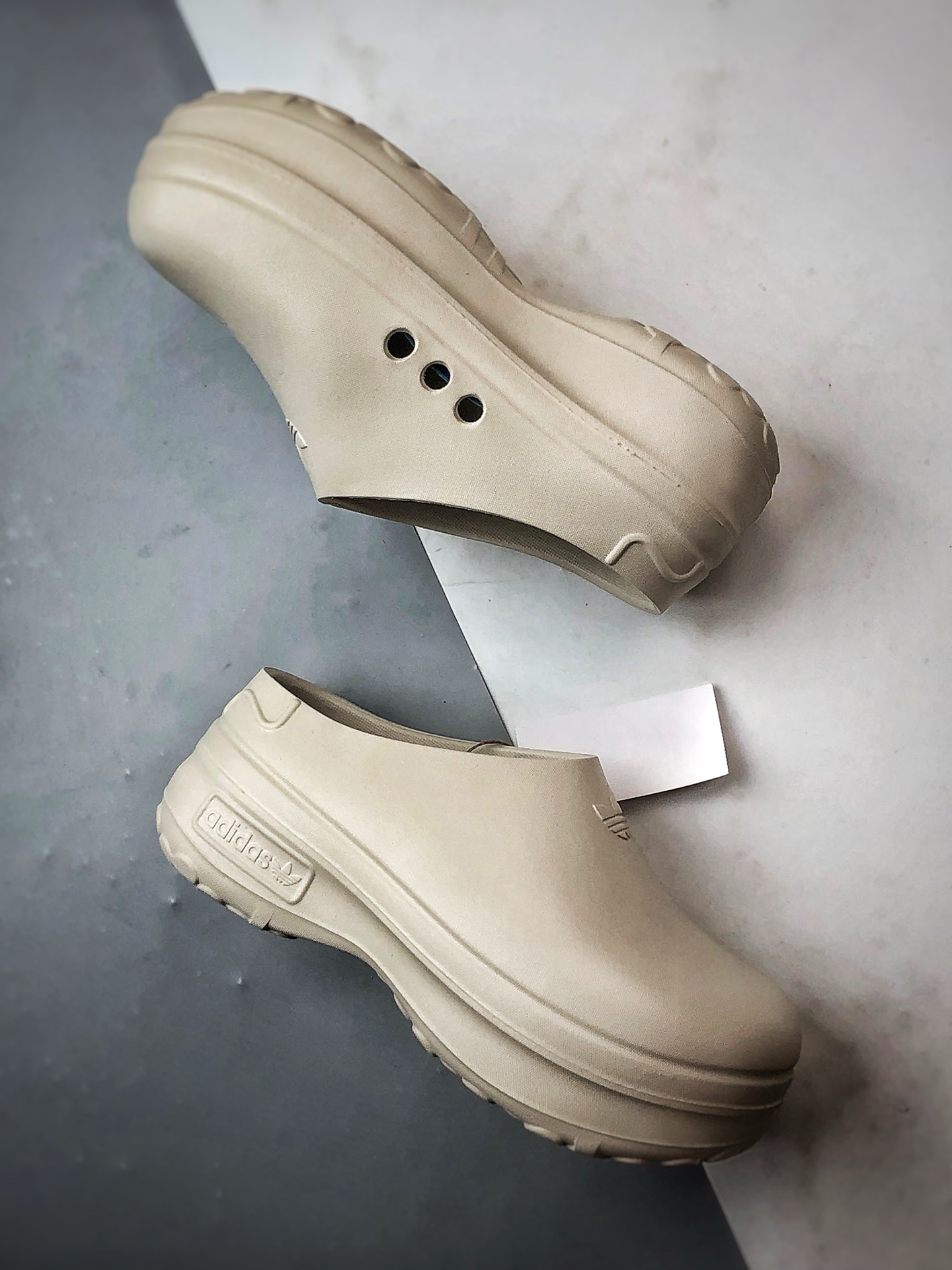 AD Originals AdiFOM Stan Smith Mule 米白 防滑耐磨轻便运动凉鞋穆勒厨师鞋