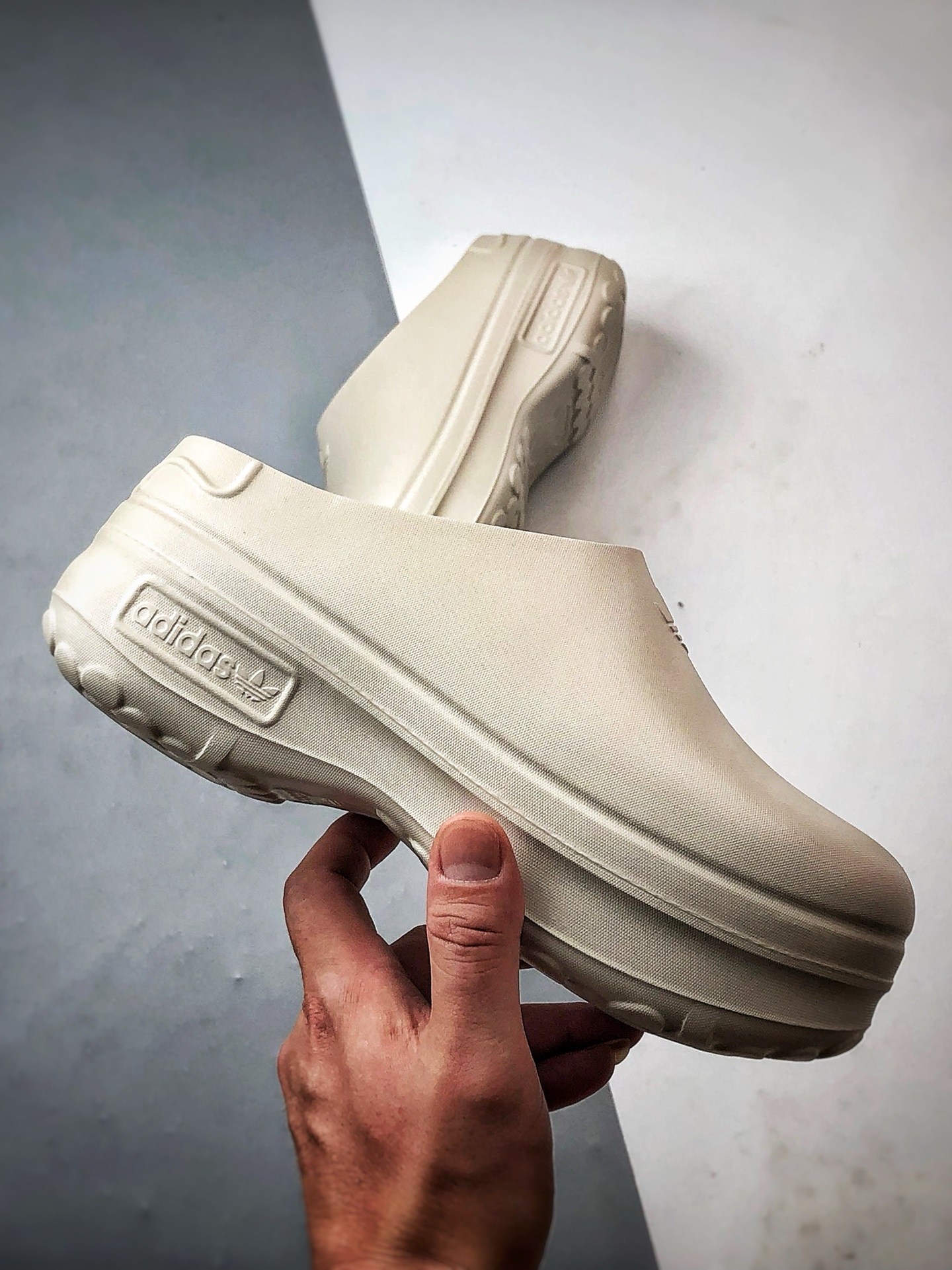 AD Originals AdiFOM Stan Smith Mule 米白 防滑耐磨轻便运动凉鞋穆勒厨师鞋
