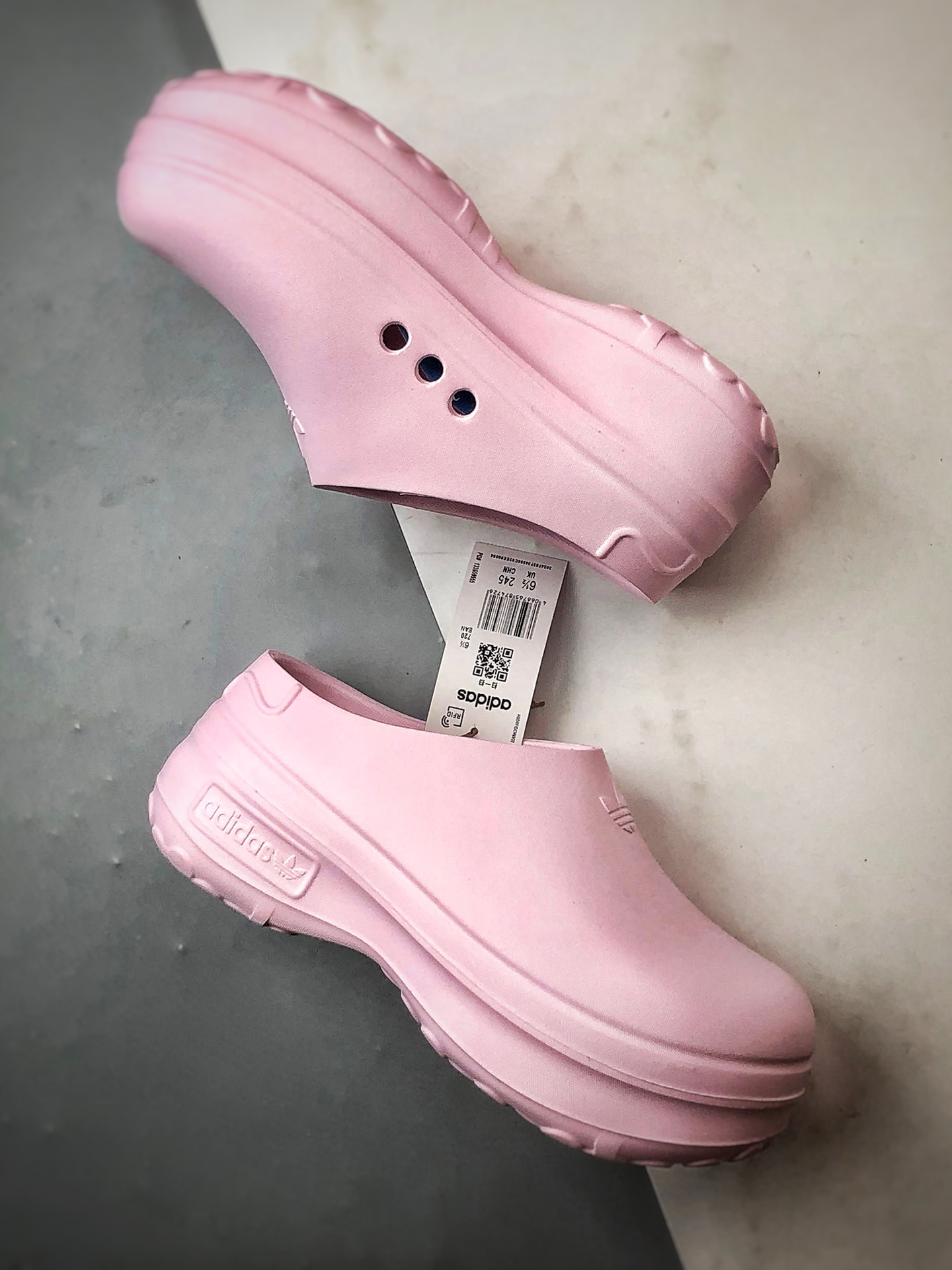 AD Originals AdiFOM Stan Smith Mule 粉色 防滑耐磨轻便运动凉鞋穆勒厨师鞋