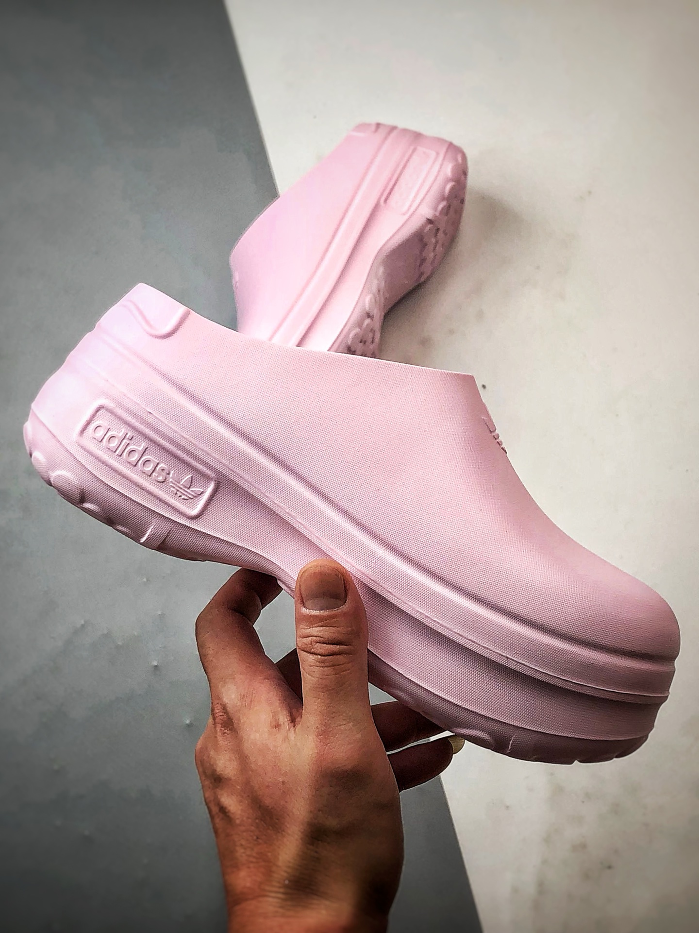 AD Originals AdiFOM Stan Smith Mule 粉色 防滑耐磨轻便运动凉鞋穆勒厨师鞋