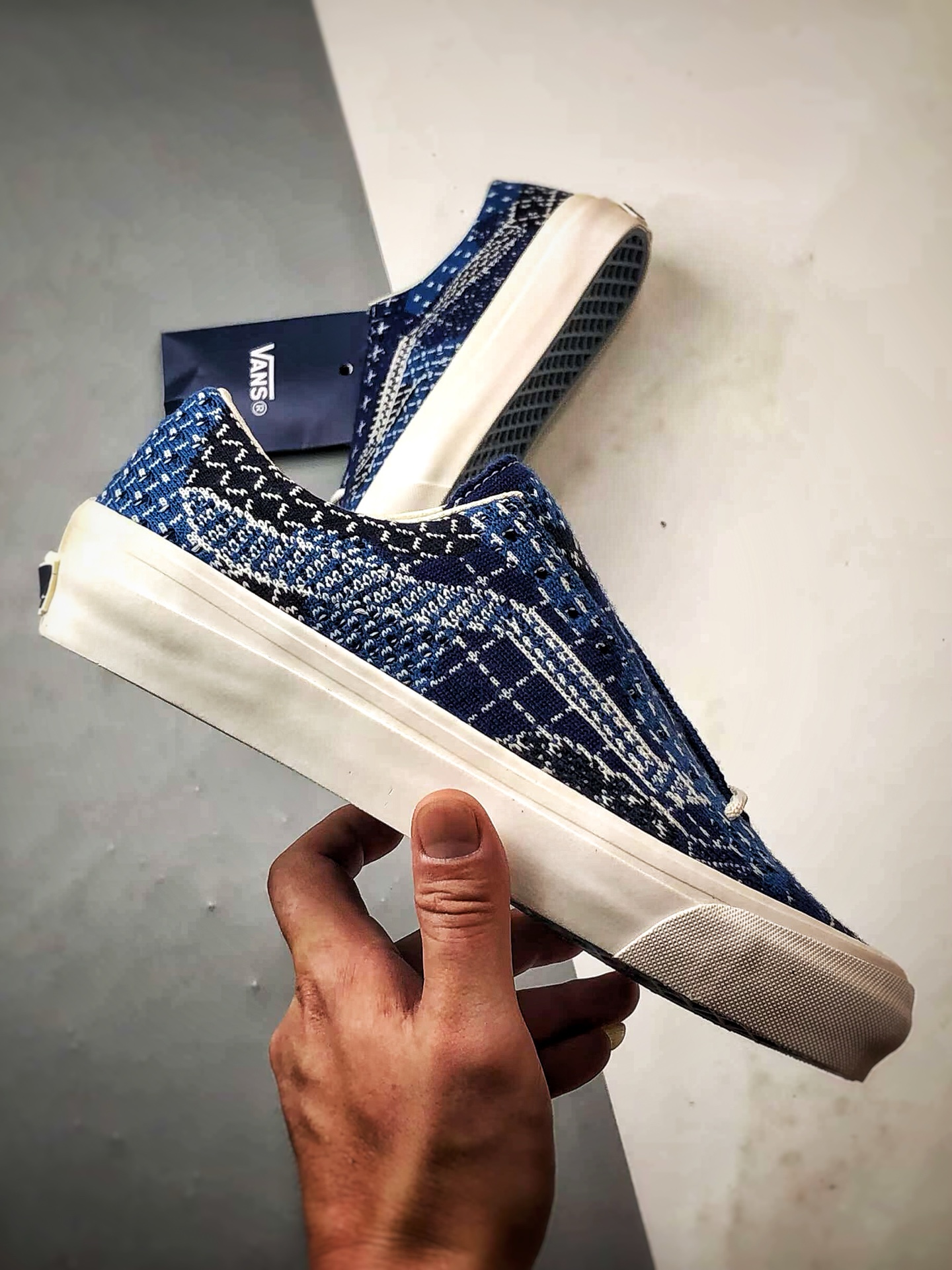 FDMTL x Vans Old Skool 36 蓝色编织 高端支线联名 复古休闲百搭滑板鞋 VN000SHXBLU