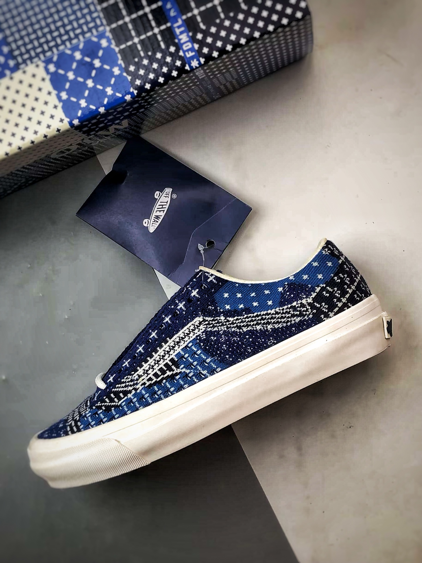 FDMTL x Vans Old Skool 36 蓝色编织 高端支线联名 复古休闲百搭滑板鞋 VN000SHXBLU