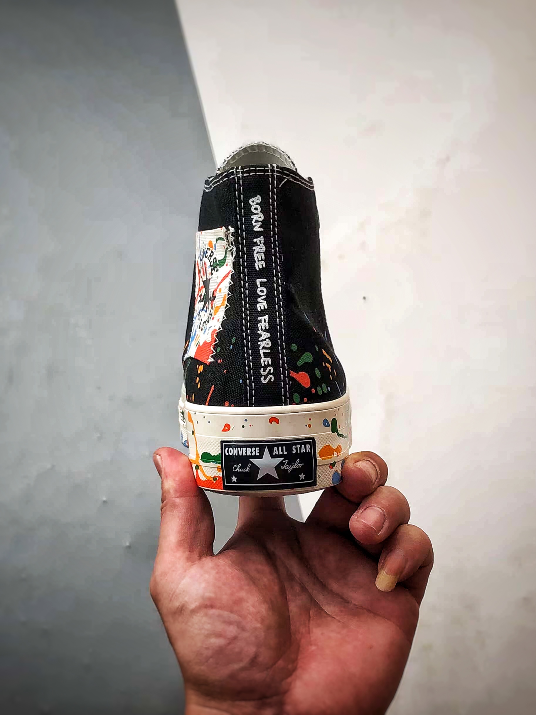 王源 x Converse Chuck 70 泼墨黑色 匡威携手王源联名签名款高帮帆布鞋 A18760C