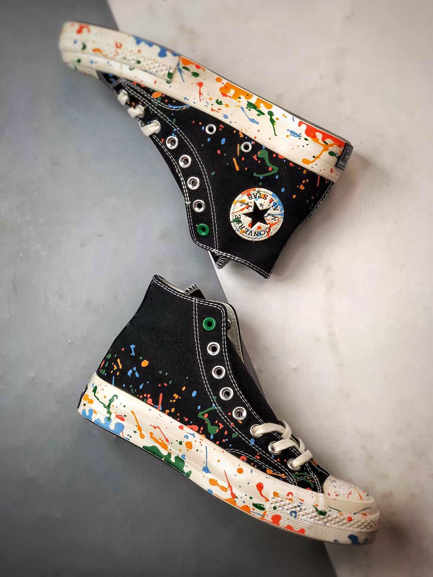 王源 x Converse Chuck 70 泼墨黑色 匡威携手王源联名签名款高帮帆布鞋 A18760C