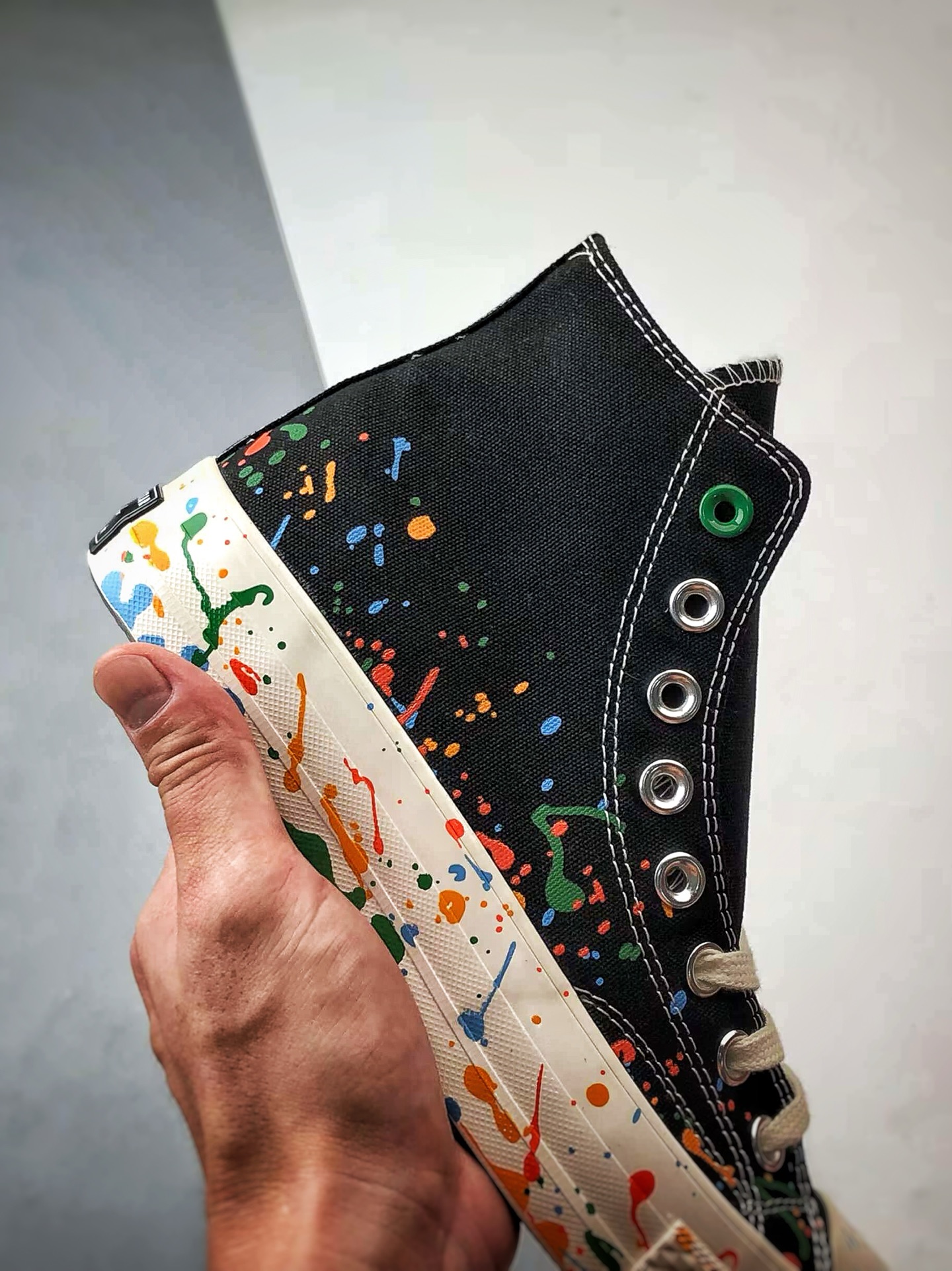 王源 x Converse Chuck 70 泼墨黑色 匡威携手王源联名签名款高帮帆布鞋 A18760C